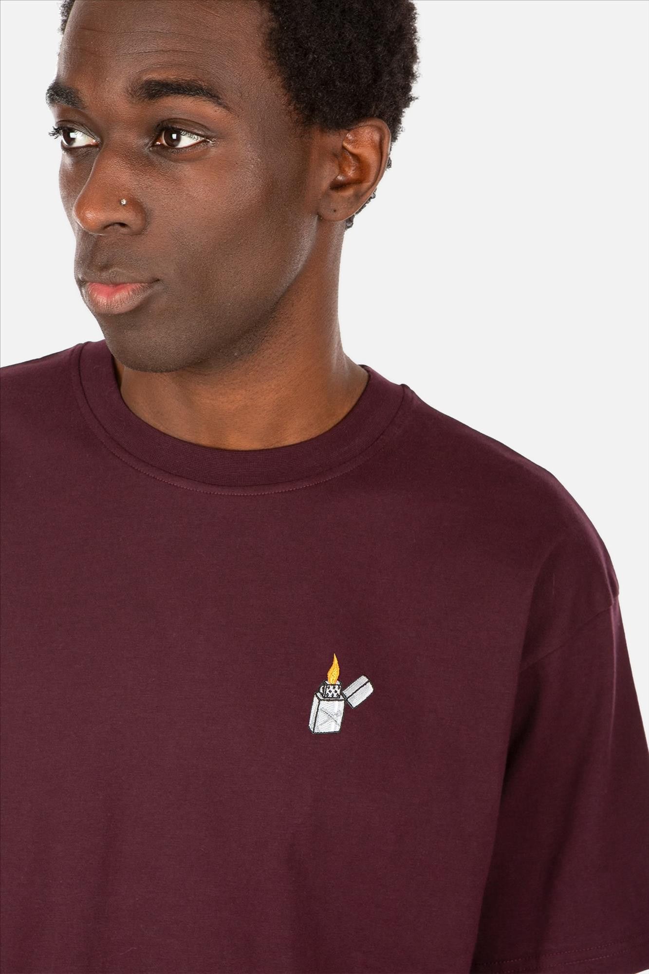 Iriedaily - Donkerpaarse Flaglighter T-shirt