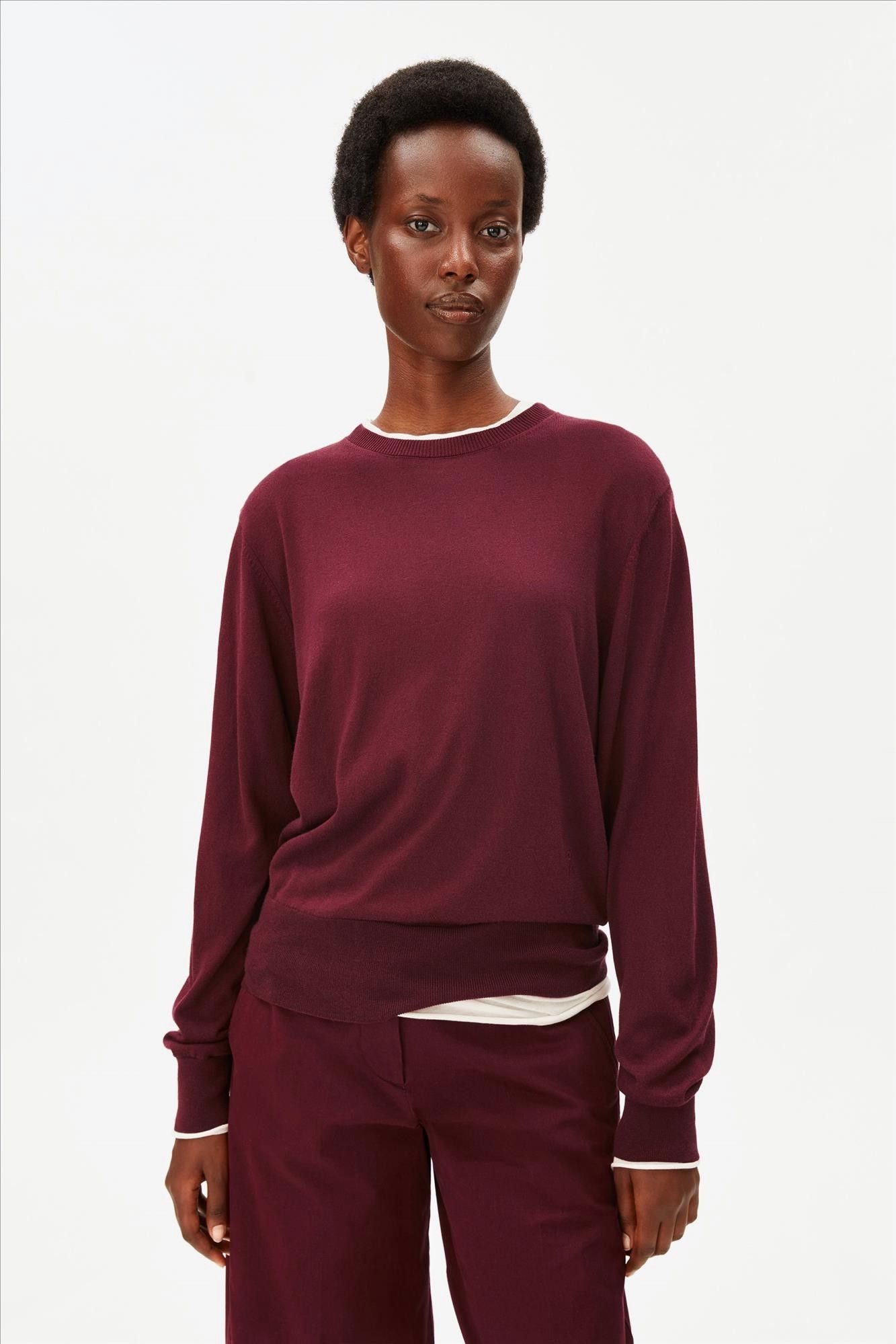 Armed Angels - Bordeaux Fine Knit trui