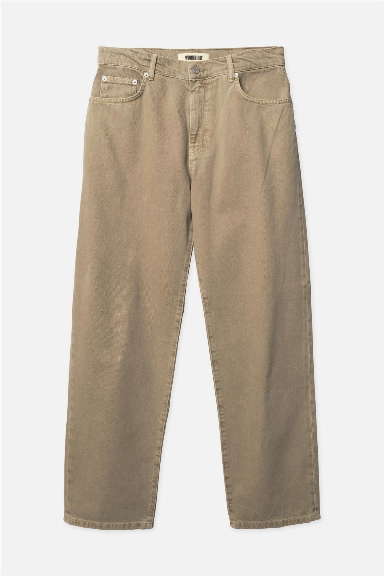 WOODBIRD - Beige Leroy Base loose jeans