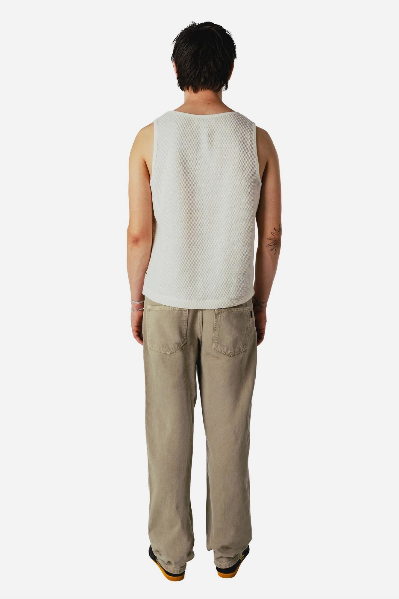 WOODBIRD - Beige Leroy Base loose jeans