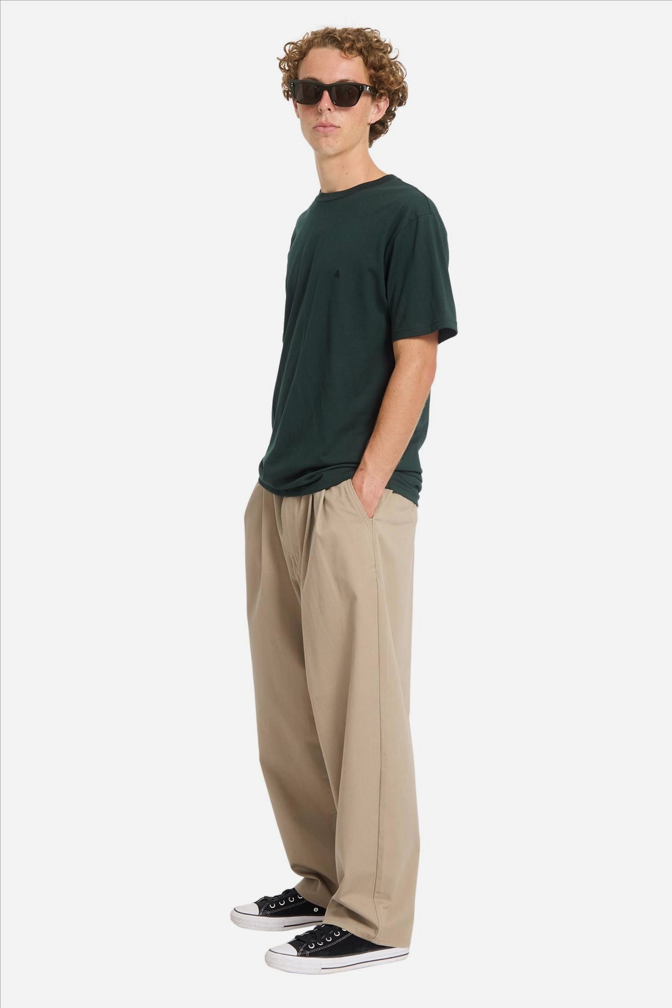 Volcom - Donkergroene Stone Blanks T-shirt