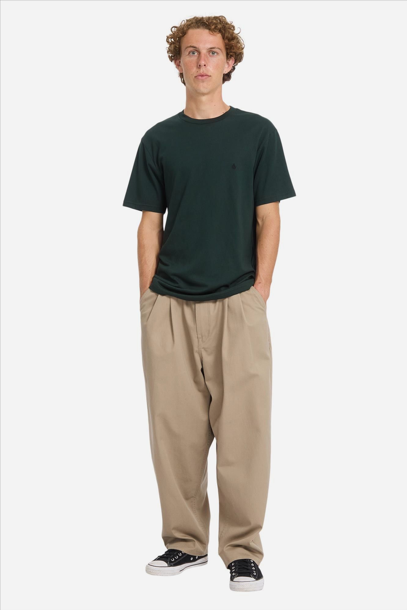 Volcom - Donkergroene Stone Blanks T-shirt