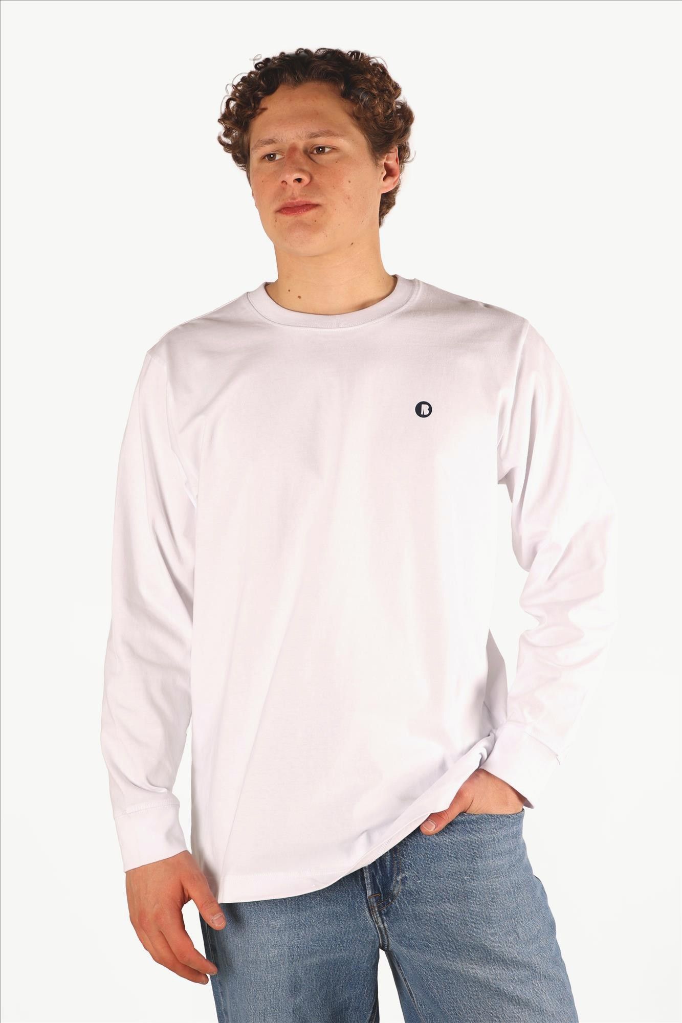 Brooklyn - Witte B-Icon longsleeve