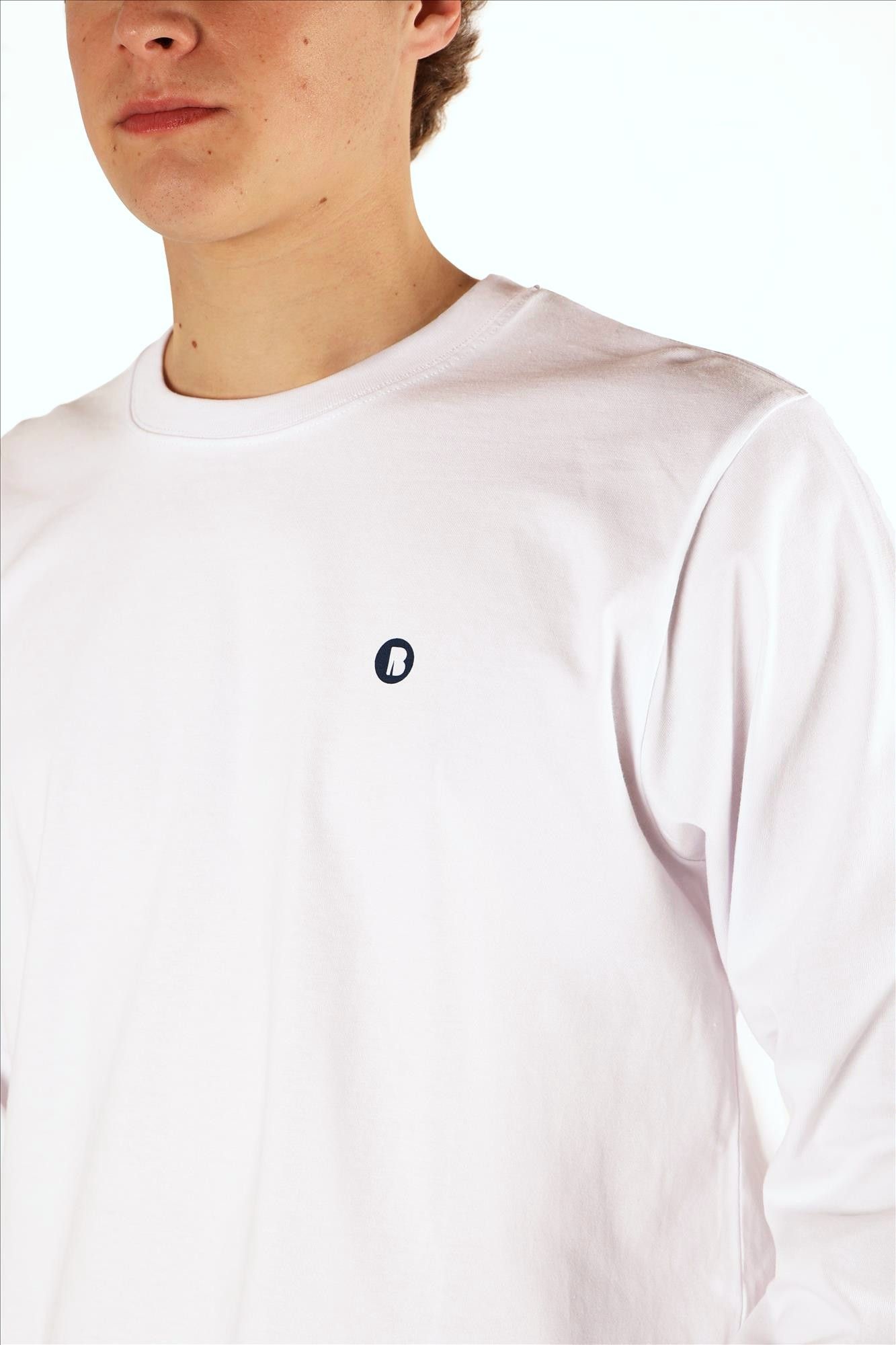 Brooklyn - Witte B-Icon longsleeve