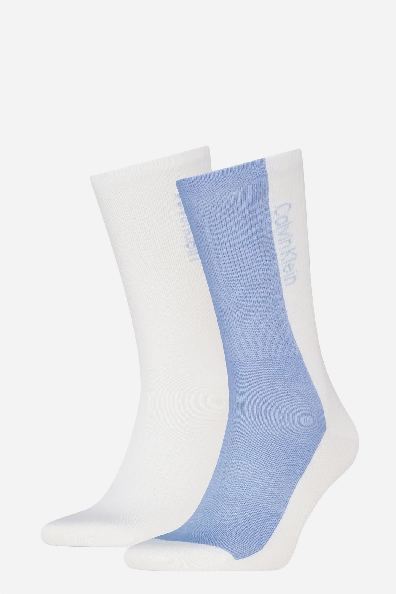Calvin Klein - Lichtblauw-Witte 2-pack Sport sokken