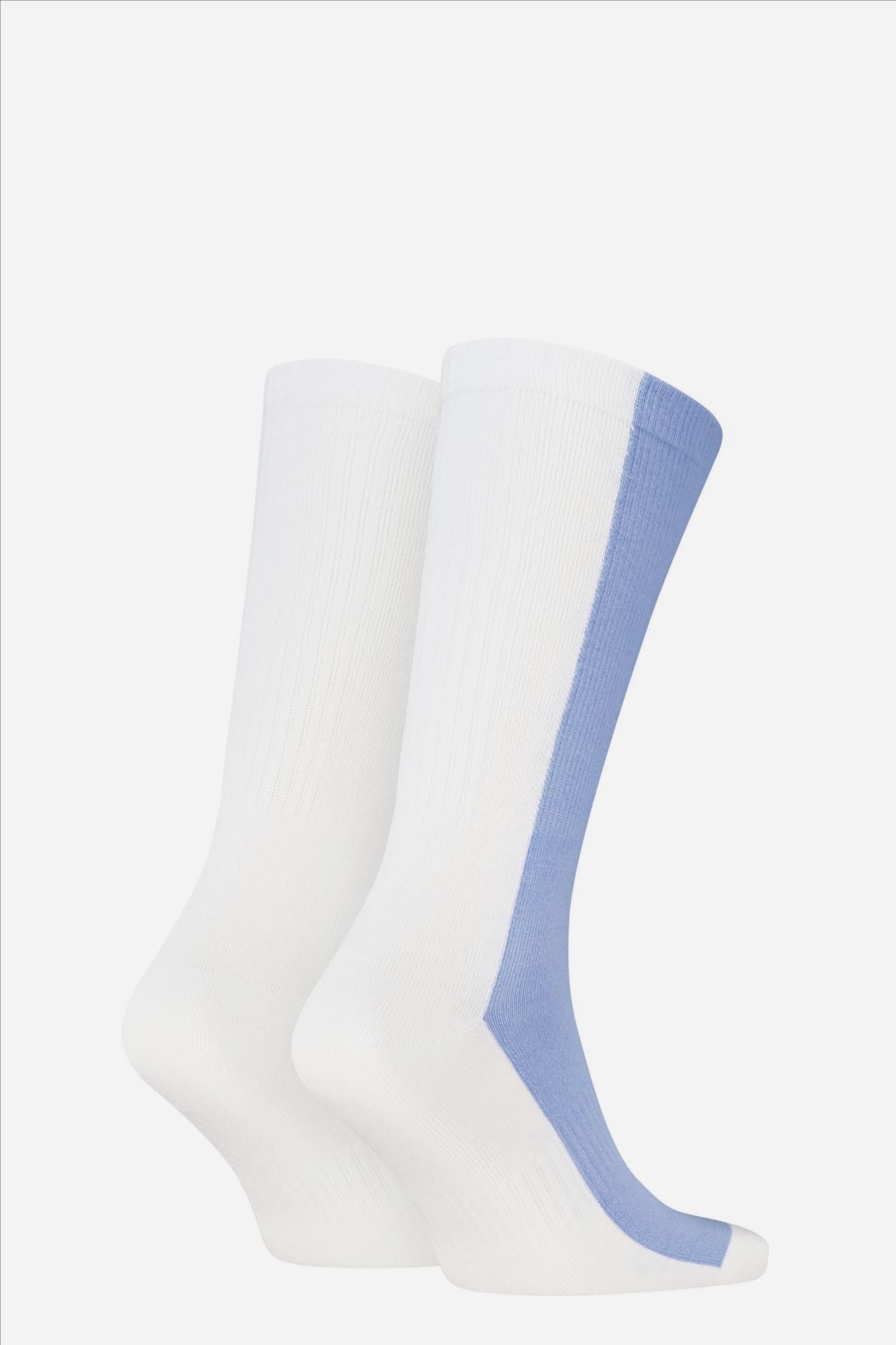Calvin Klein - Lichtblauw-Witte 2-pack Sport sokken