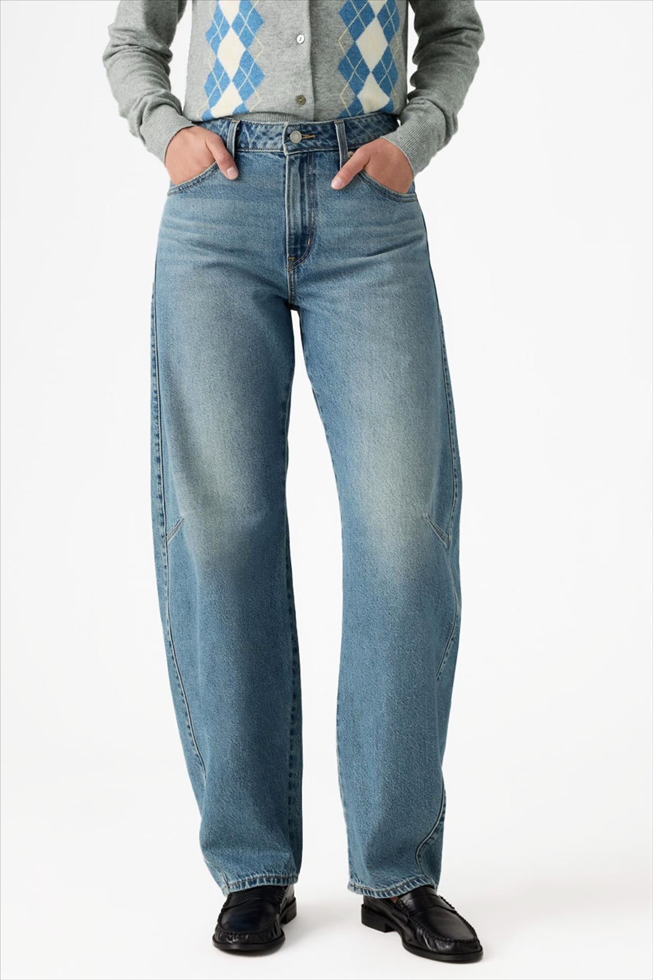 Levi's - Blauwe Baggy Dad barrel jeans