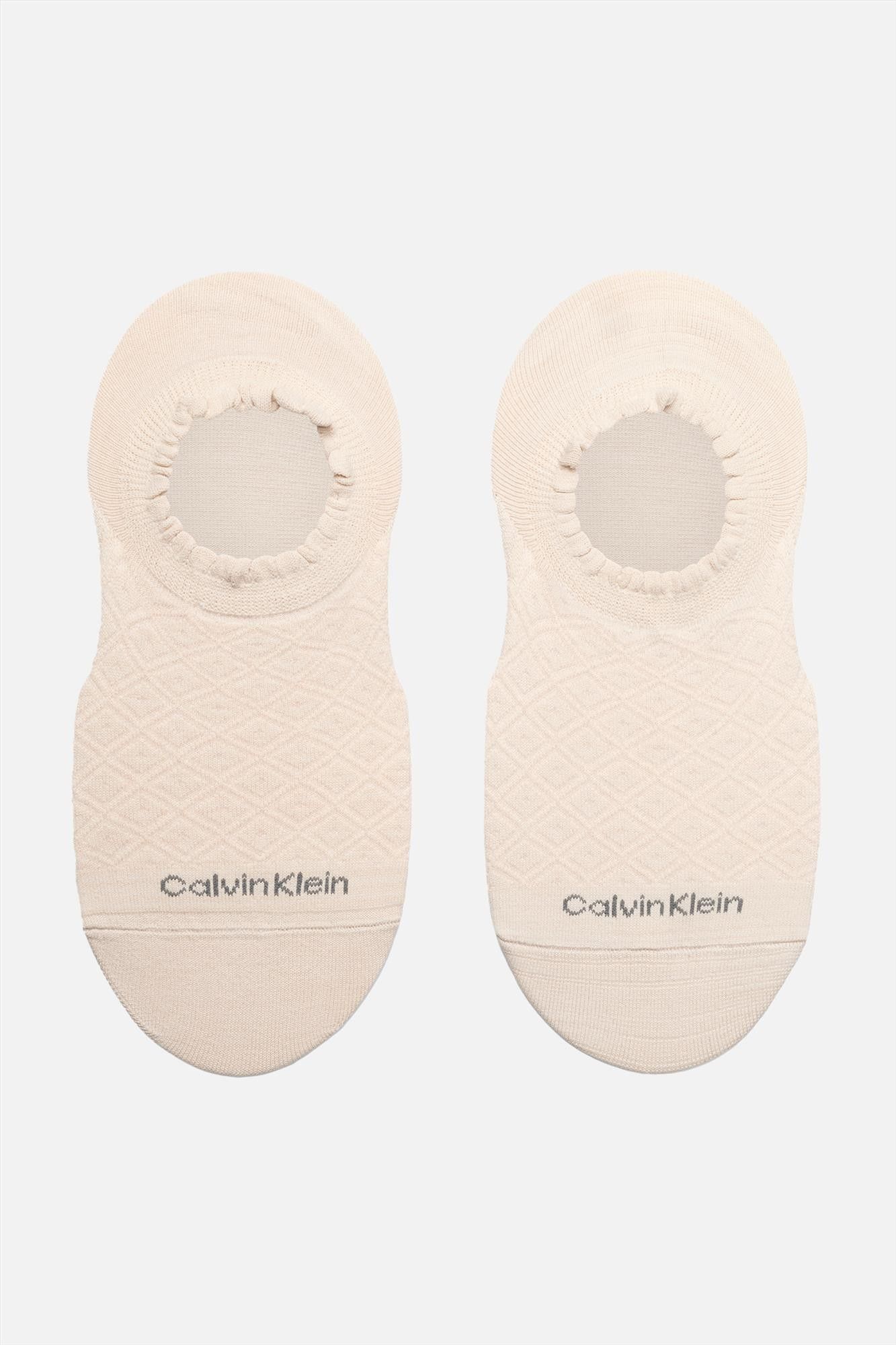 Calvin Klein - Beige 2-pack Footie High Cut sokken