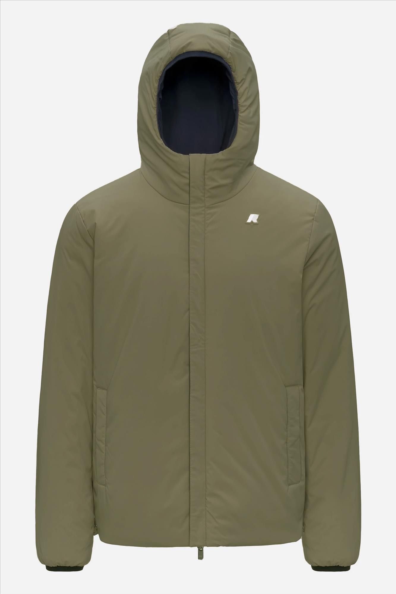 K-Way - Donkerblauwe-Kaki Jack St Warm Double jas