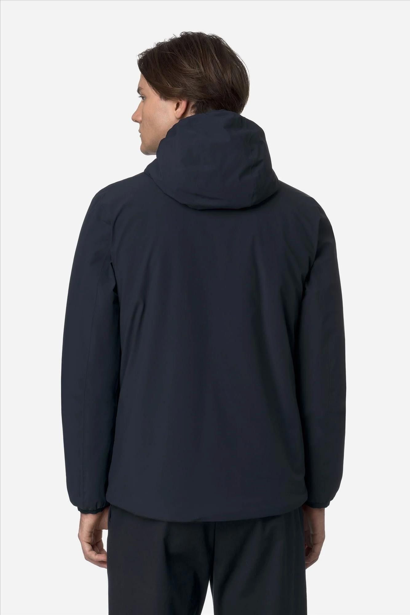 K-Way - Donkerblauwe-Kaki Jack St Warm Double jas
