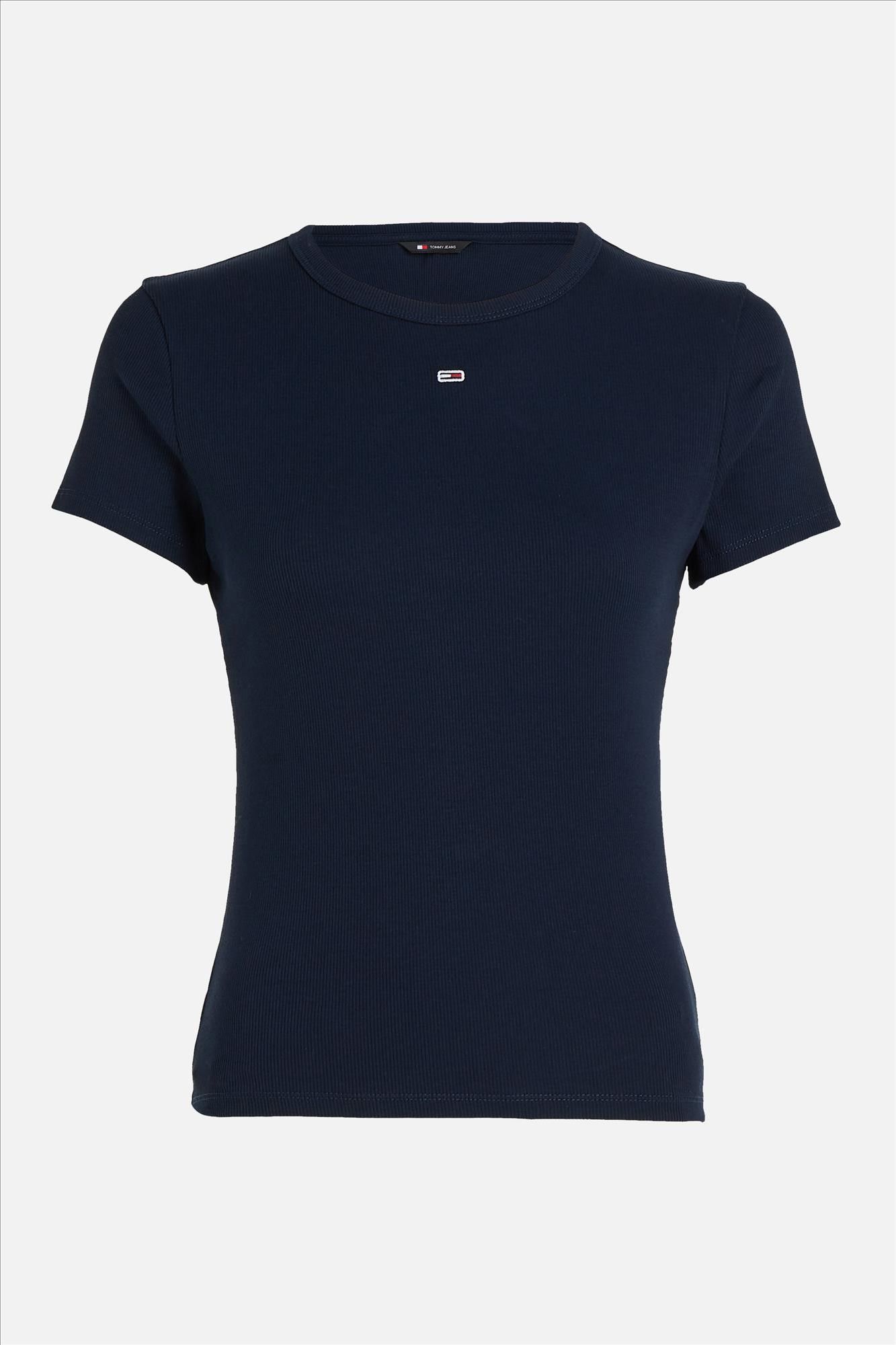 Tommy Jeans - Donkerblauwe Essenial Rib T-shirt