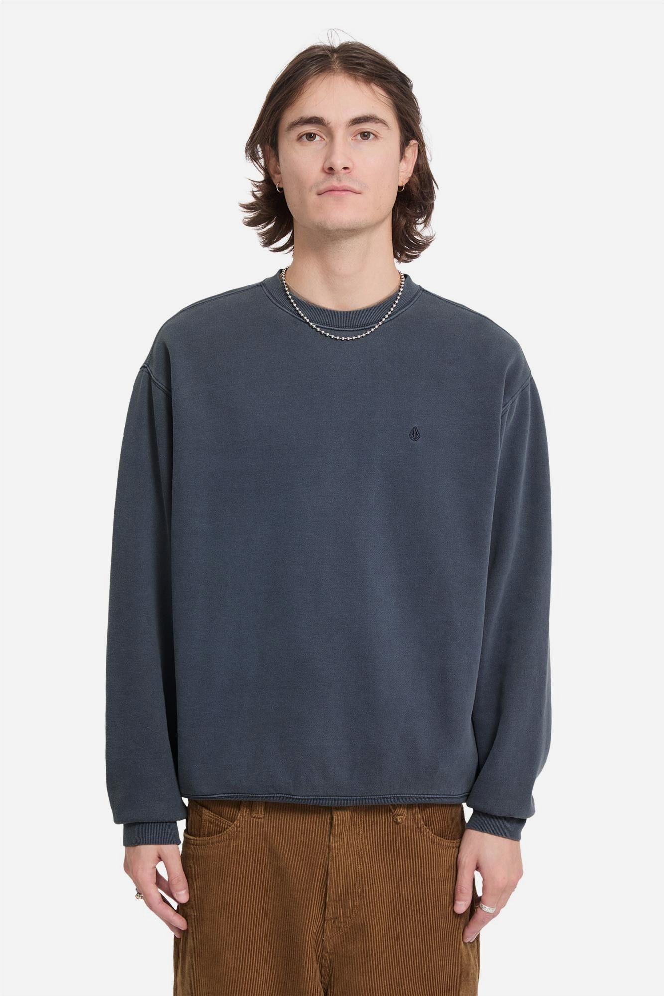 Volcom - Grijsblauwe Single Stone sweater