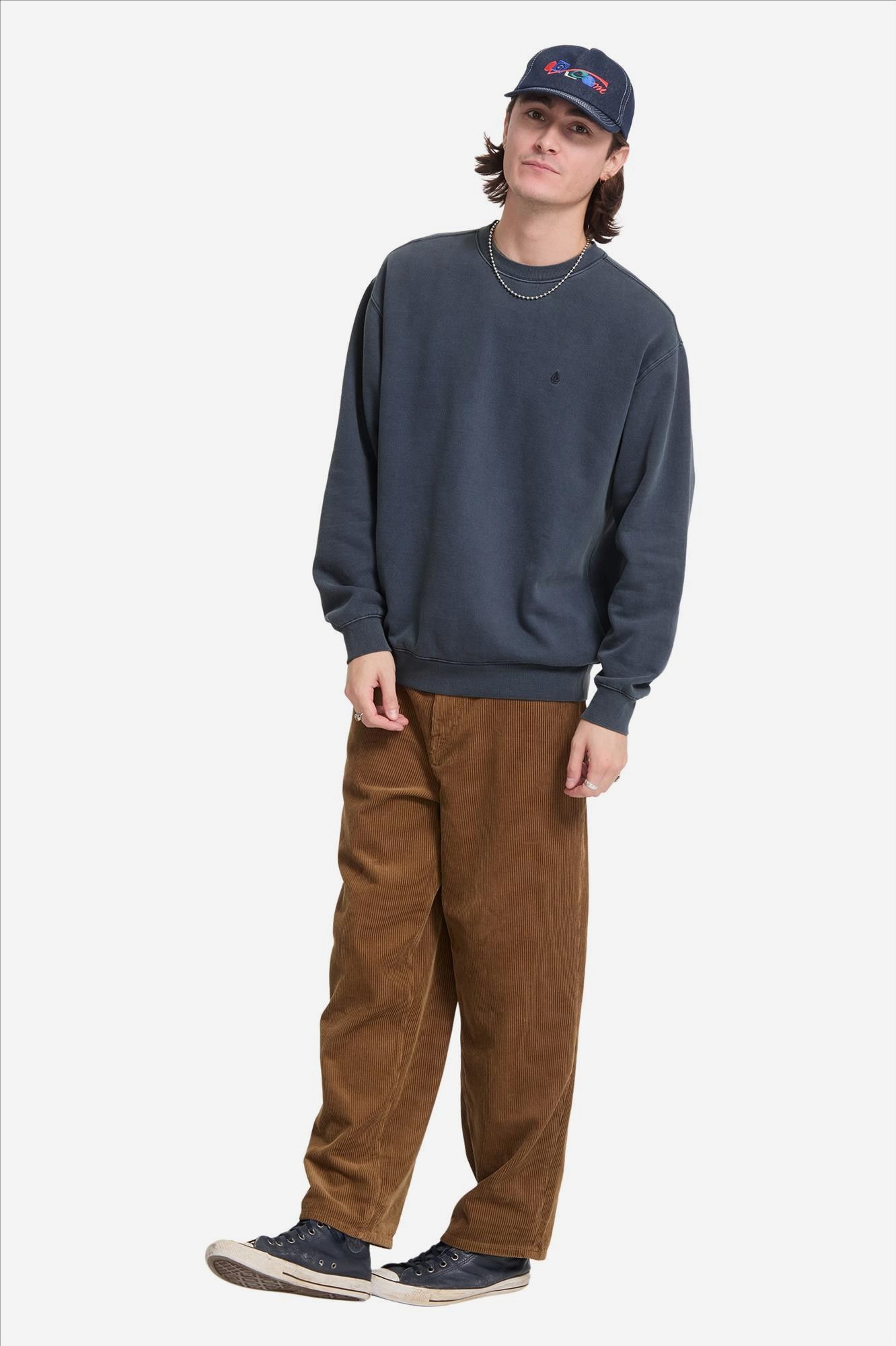 Volcom - Grijsblauwe Single Stone sweater