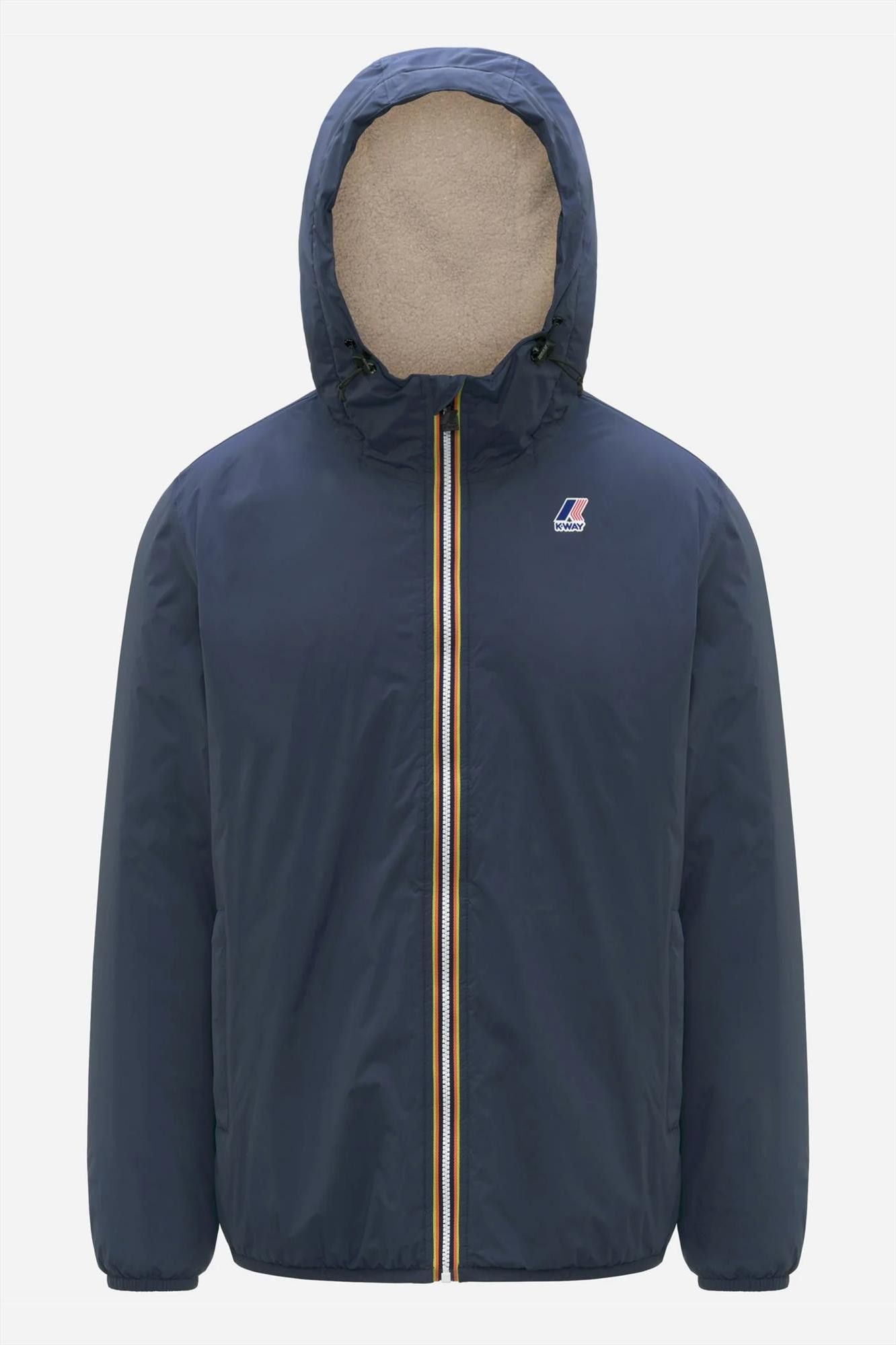 K-Way - Middenblauwe Le Vrai 4.0 Claude Orsetto jas