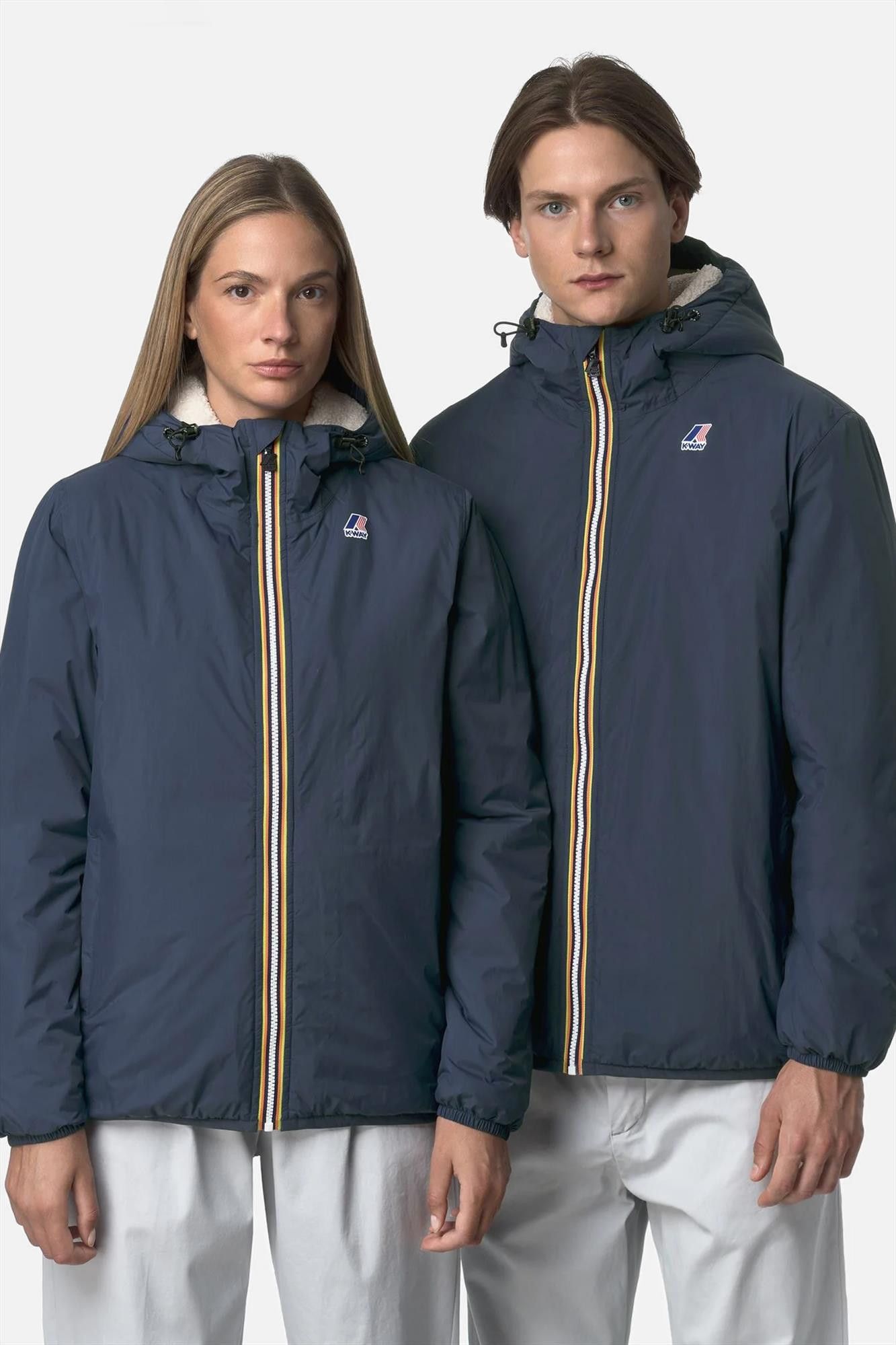 K-Way - Middenblauwe Le Vrai 4.0 Claude Orsetto jas