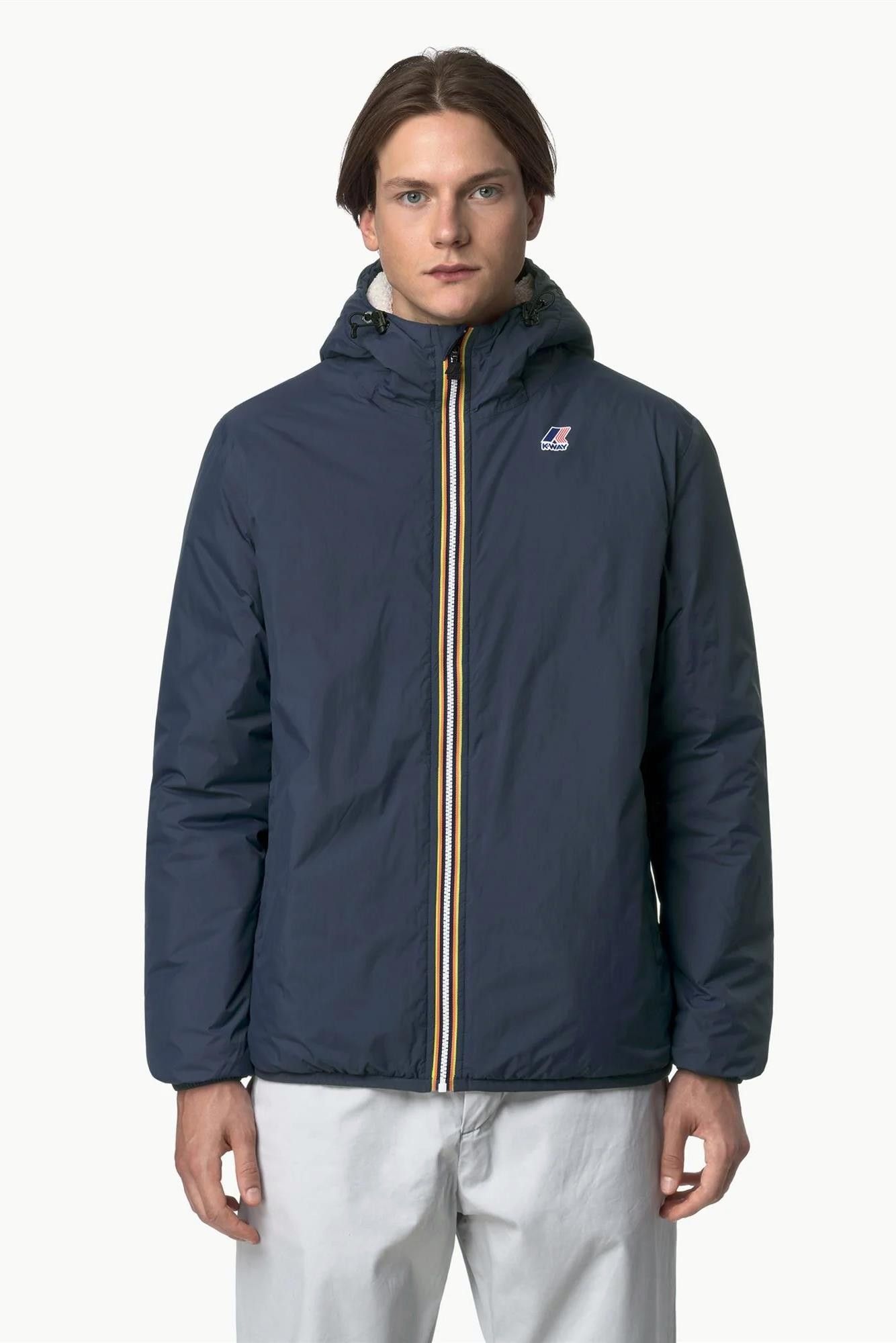 K-Way - Middenblauwe Le Vrai 4.0 Claude Orsetto jas
