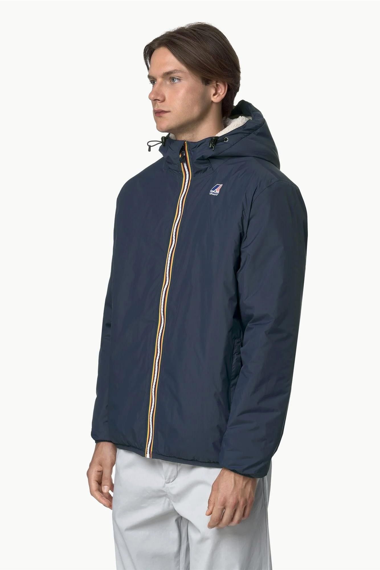 K-Way - Middenblauwe Le Vrai 4.0 Claude Orsetto jas