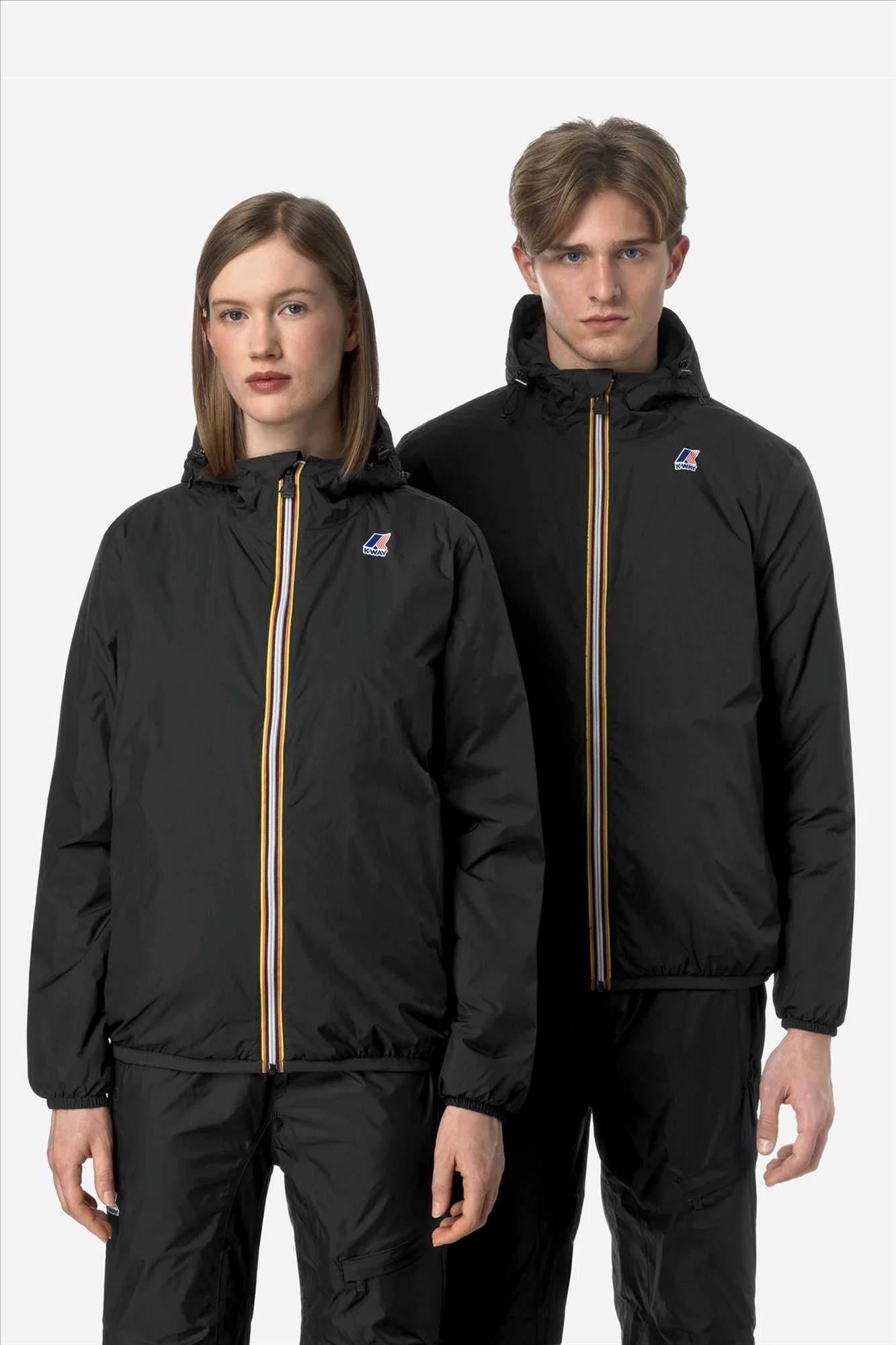 K-Way - Zwarte Le Vrai 4.0 Claude Warm jas