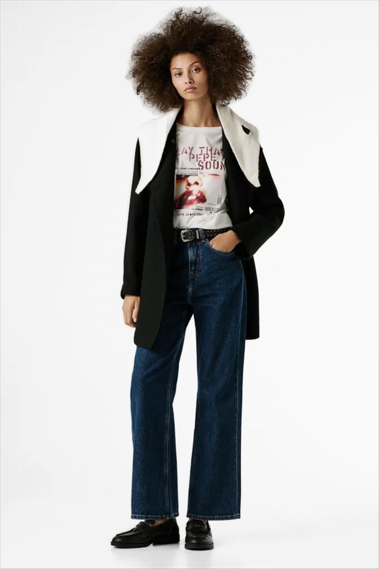 Pepe Jeans London - Donkerblauwe Lexa straight jeans