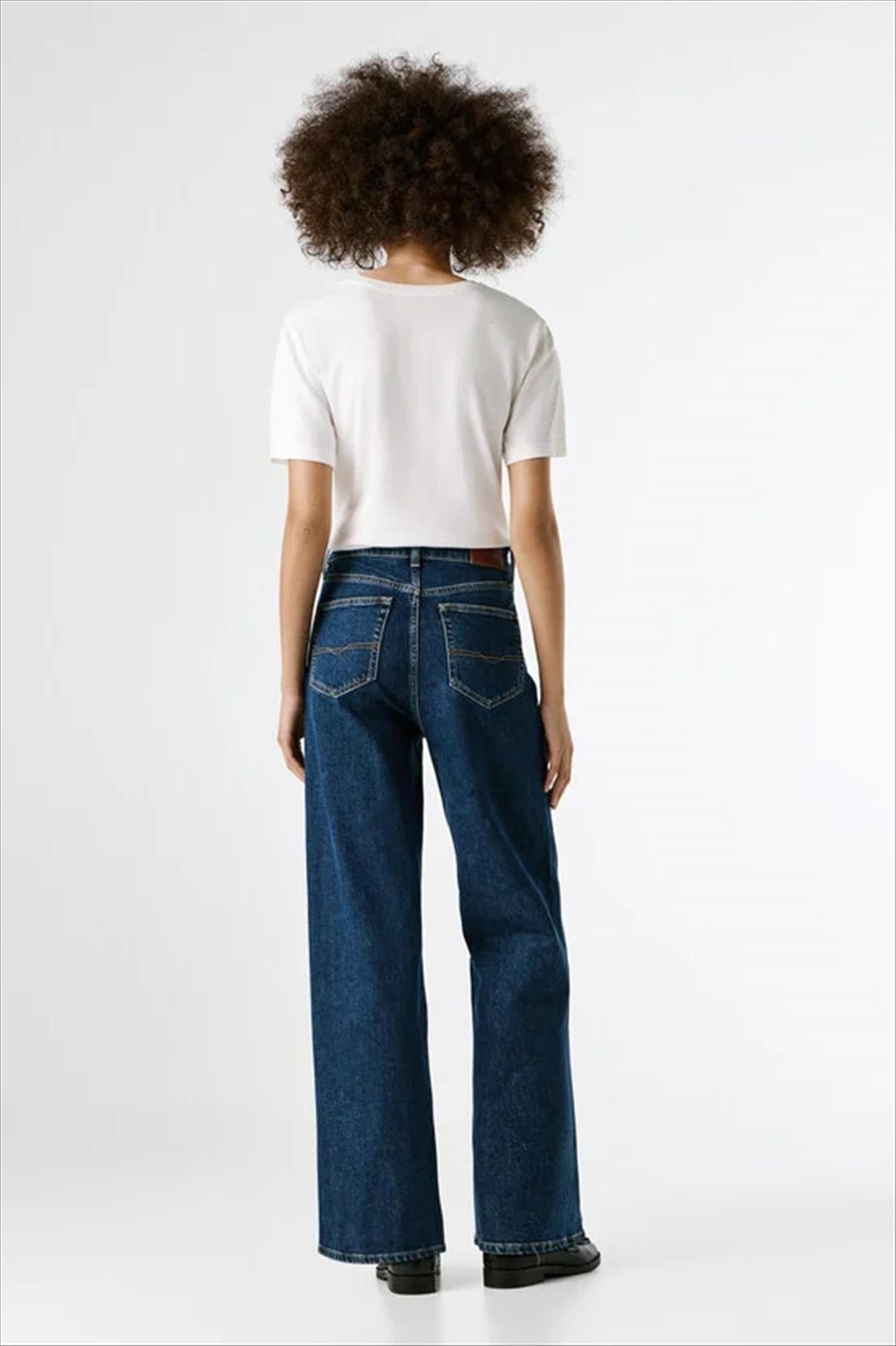Pepe Jeans London - Donkerblauwe Lexa straight jeans