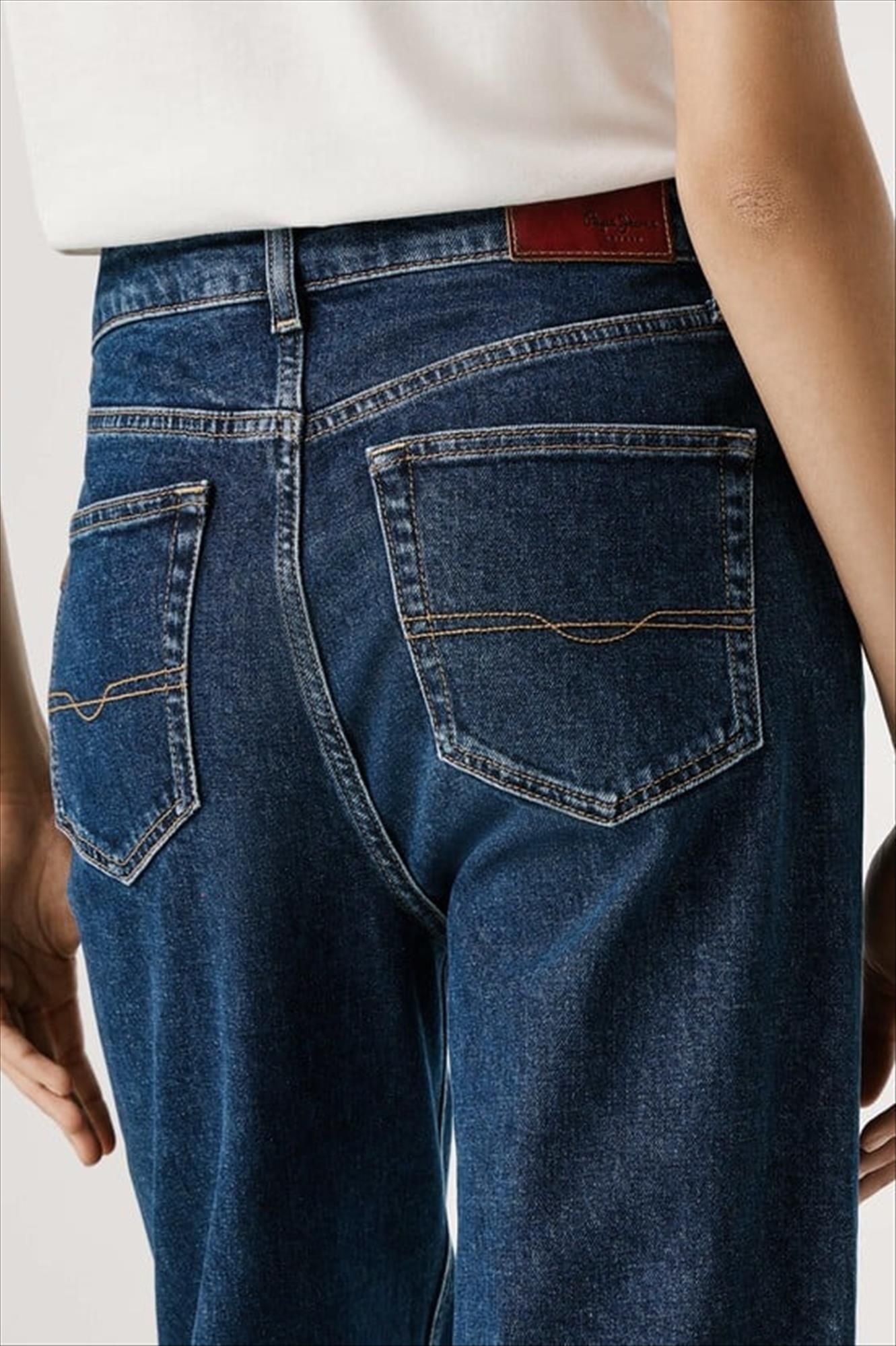 Pepe Jeans London - Donkerblauwe Lexa straight jeans