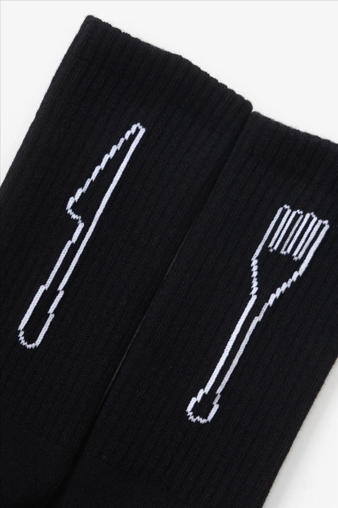 Service Works - Zwarte Knife & Fork sokken