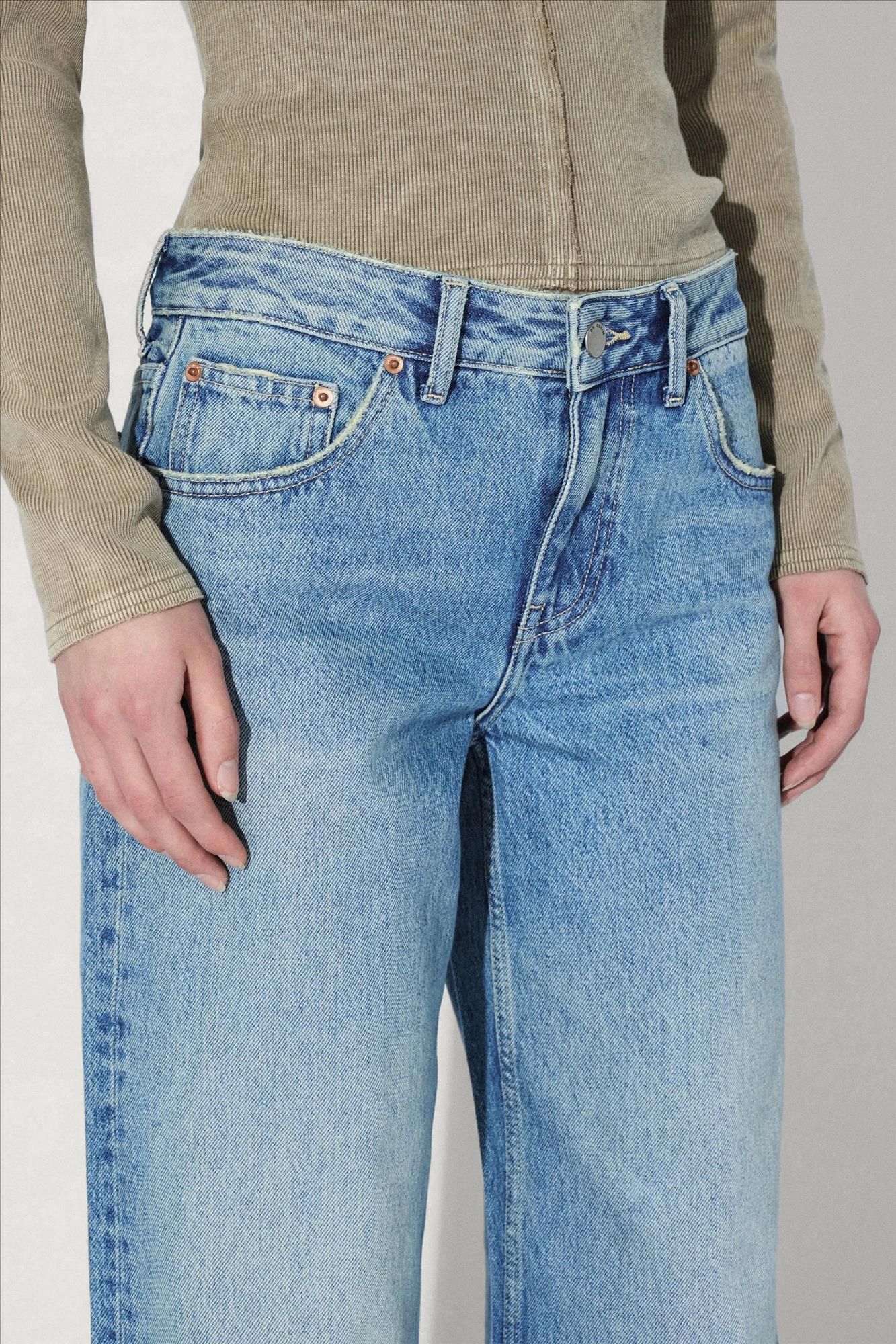 Dr. Denim - Blauwe Used Rhue wide jeans