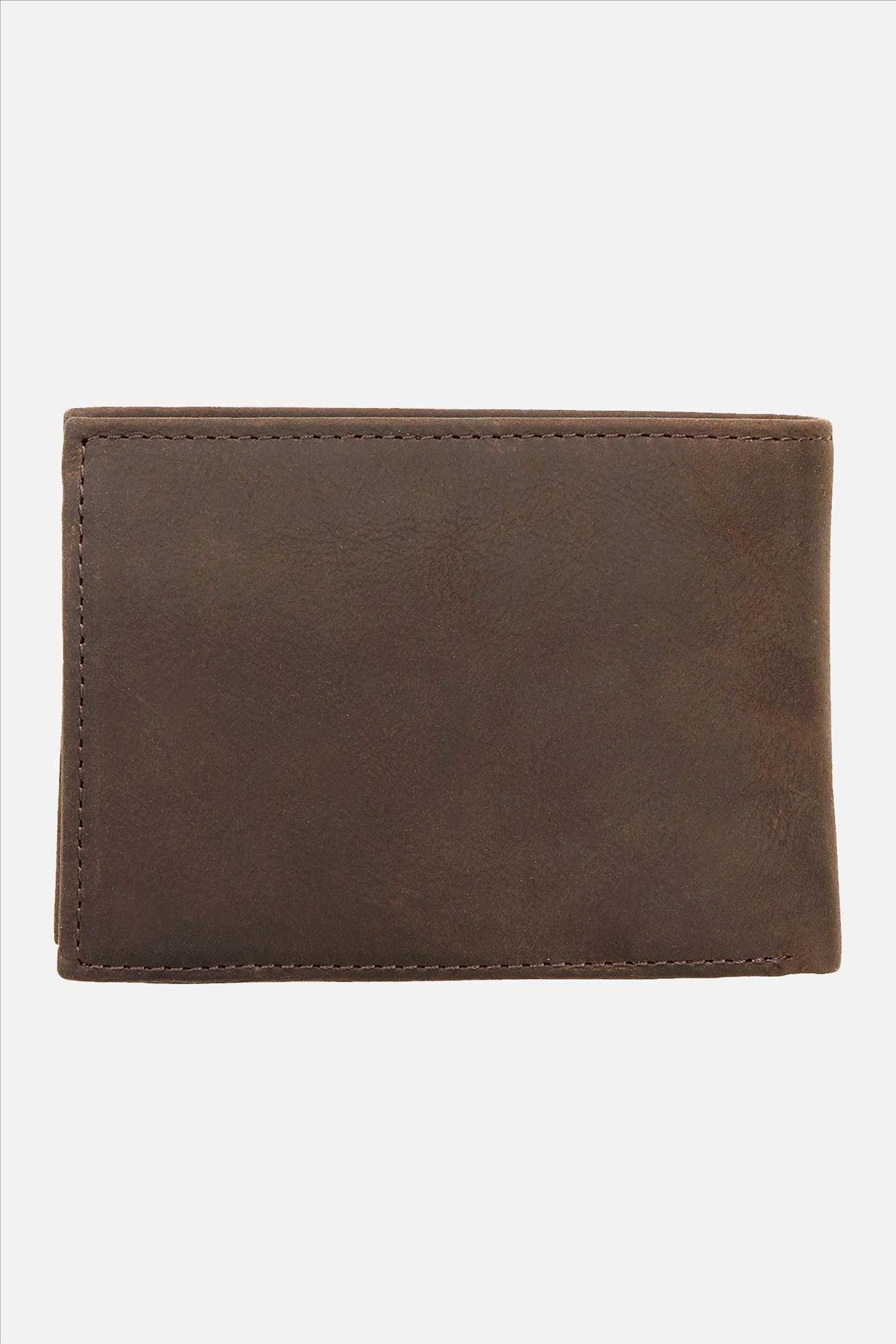 Tommy Jeans - Donkerbruine lederen Johnson portefeuille