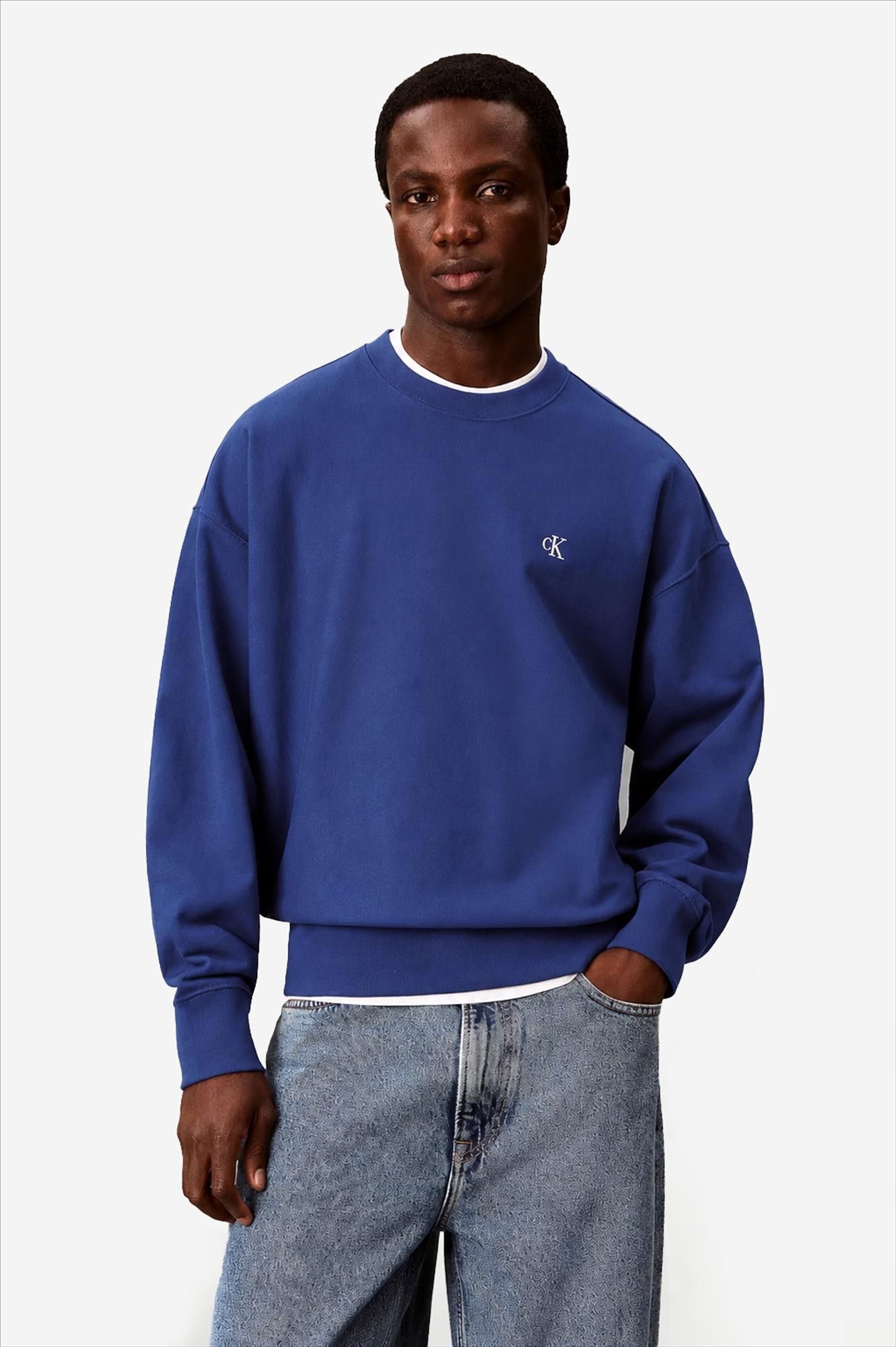 Calvin Klein Jeans - Blauwe Monogram sweater