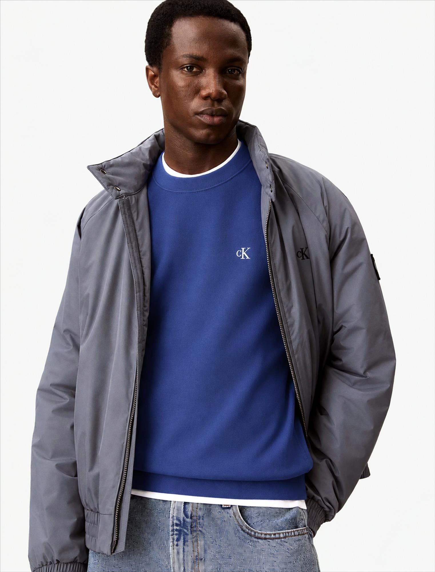 Calvin Klein Jeans - Blauwe Monogram sweater
