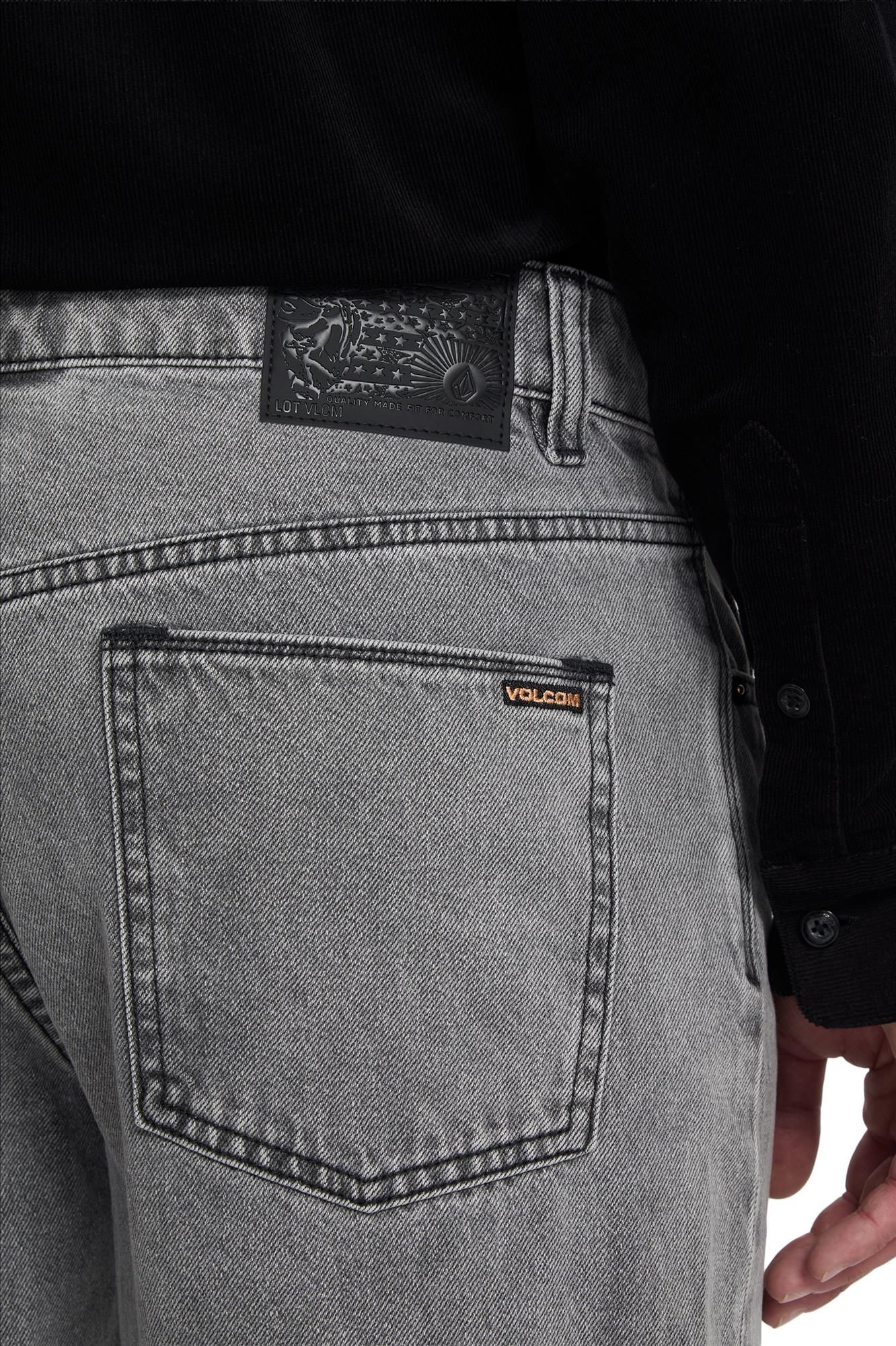 Volcom - Grijze Fivedown relaxed tapered jeans