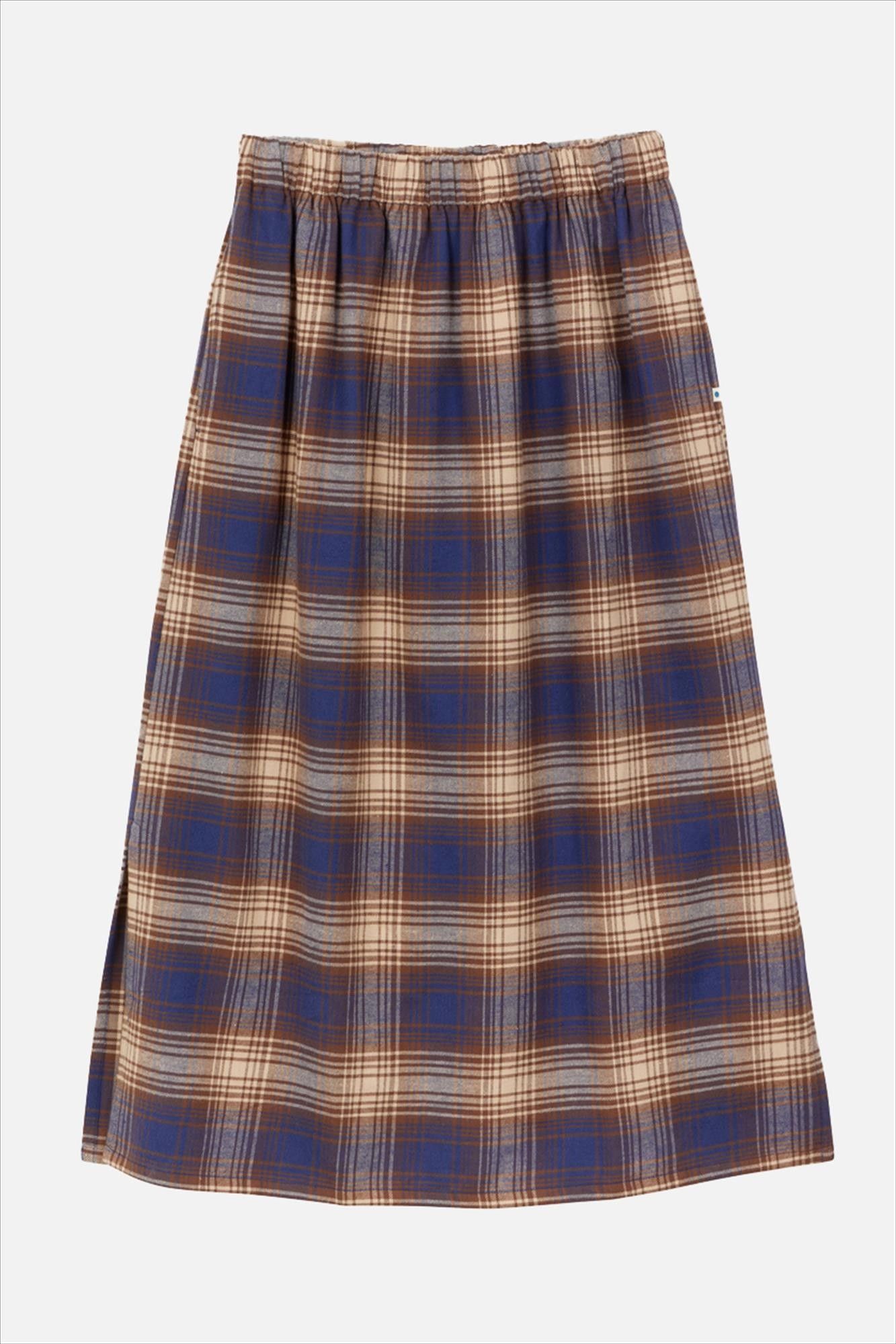 arsene & les pipelettes - Beige-Donkerblauwe Écossaise rok