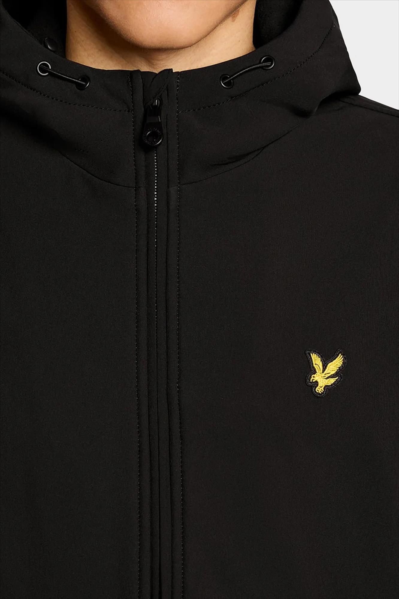 Lyle & Scott - Zwarte Fleece Softshell jas