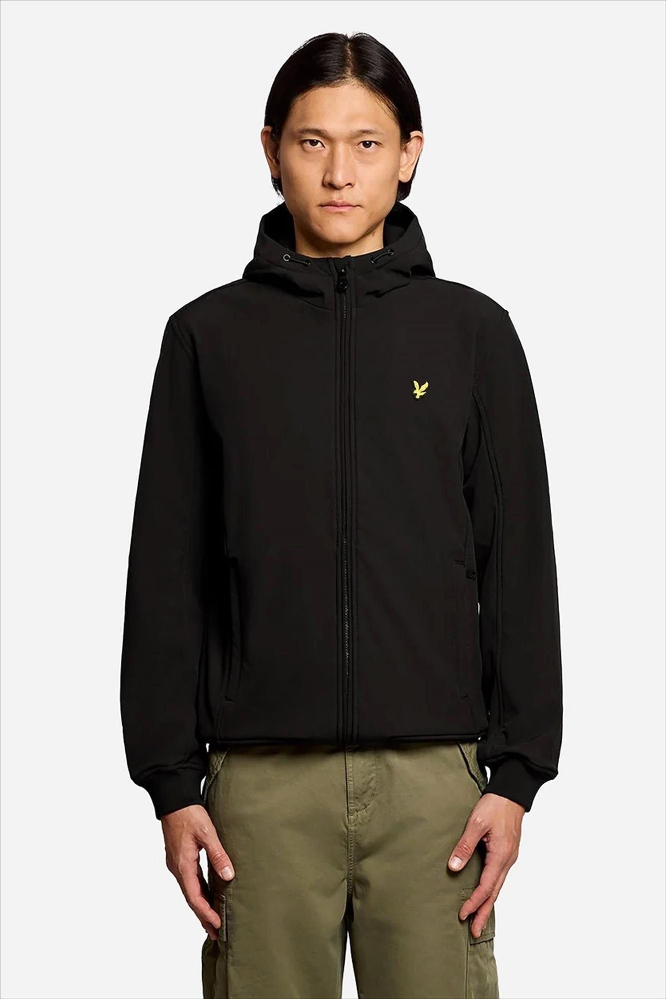 Lyle & Scott - Zwarte Fleece Softshell jas