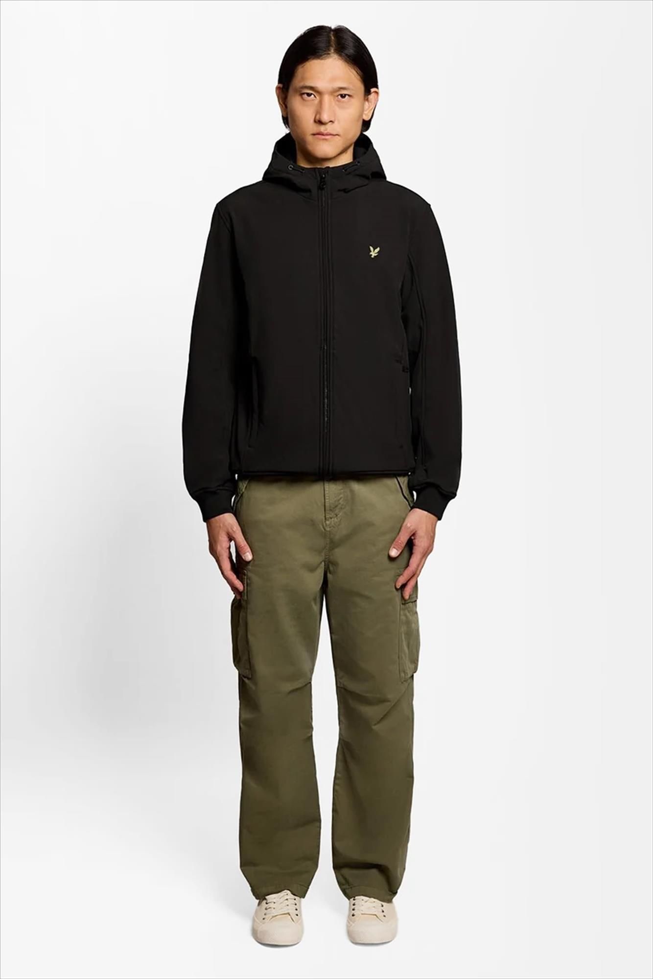 Lyle & Scott - Zwarte Fleece Softshell jas