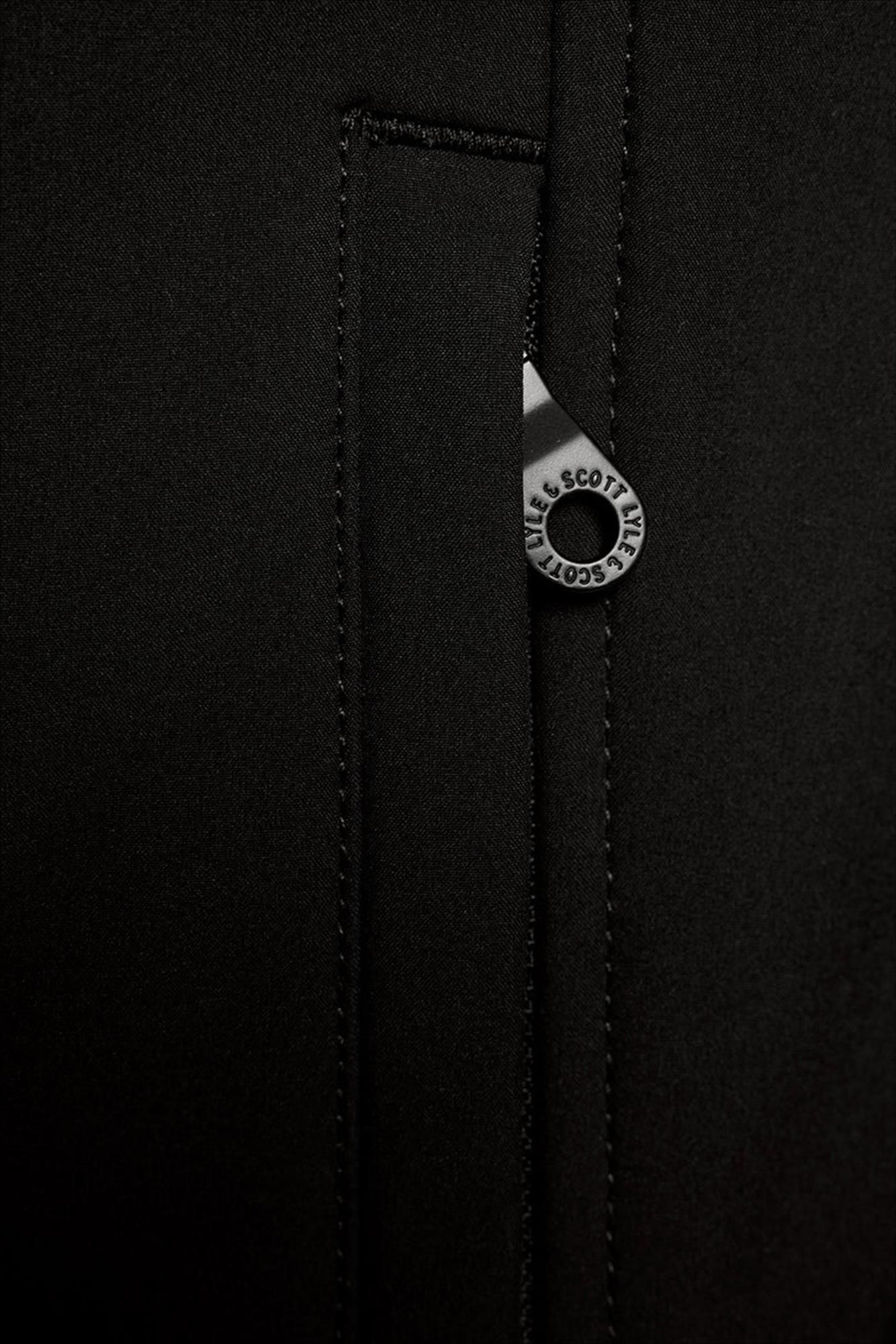 Lyle & Scott - Zwarte Fleece Softshell jas