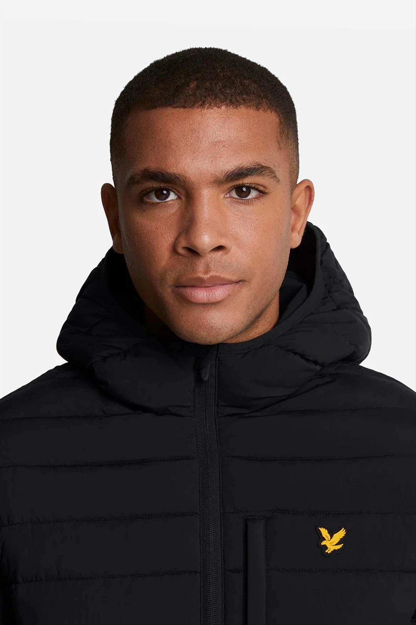Lyle & Scott - Zwarte Lightweight Quilted jas