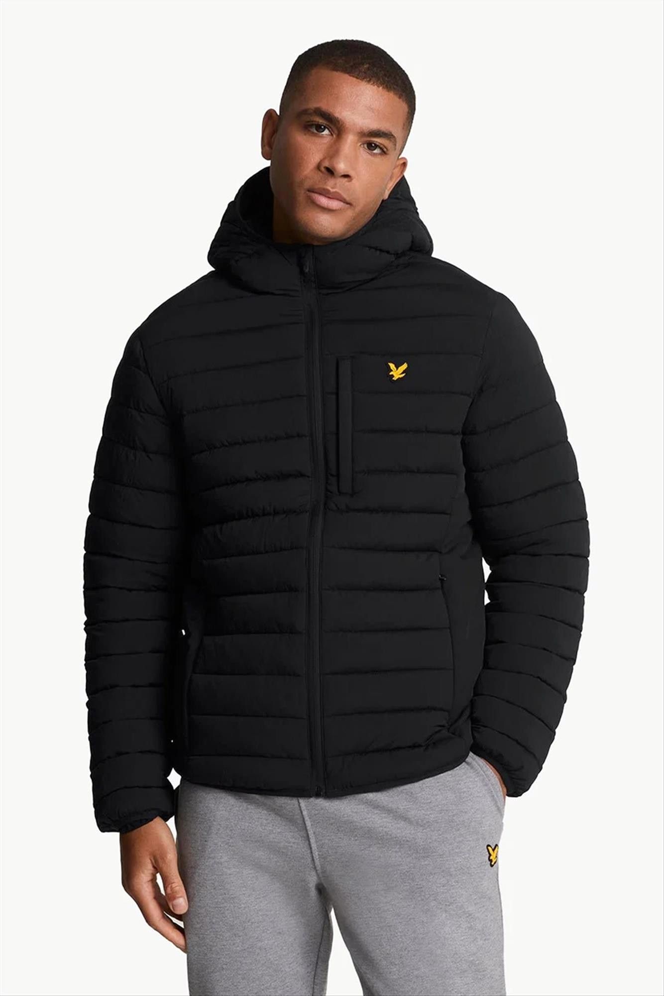 Lyle & Scott - Zwarte Lightweight Quilted jas