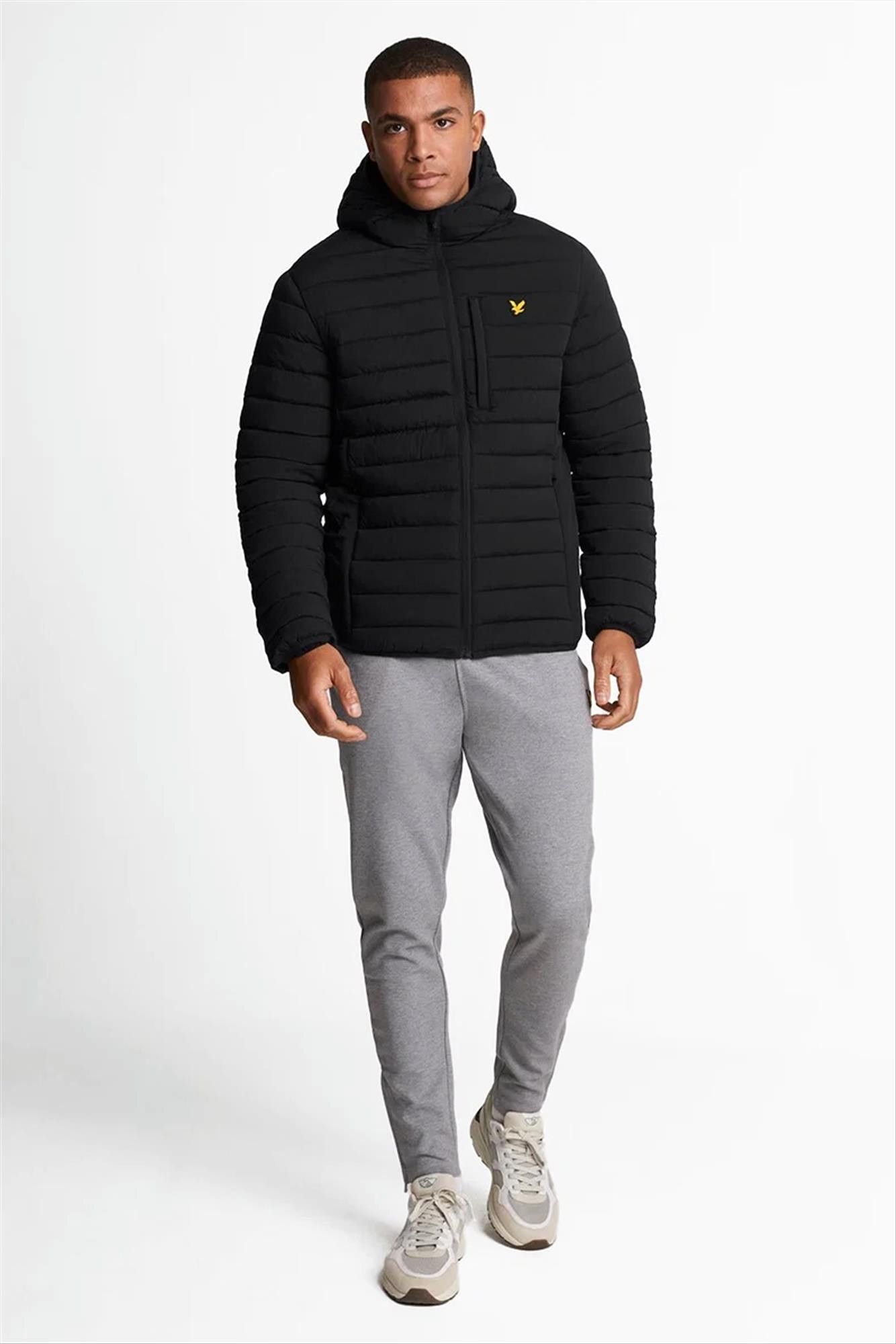 Lyle & Scott - Zwarte Lightweight Quilted jas
