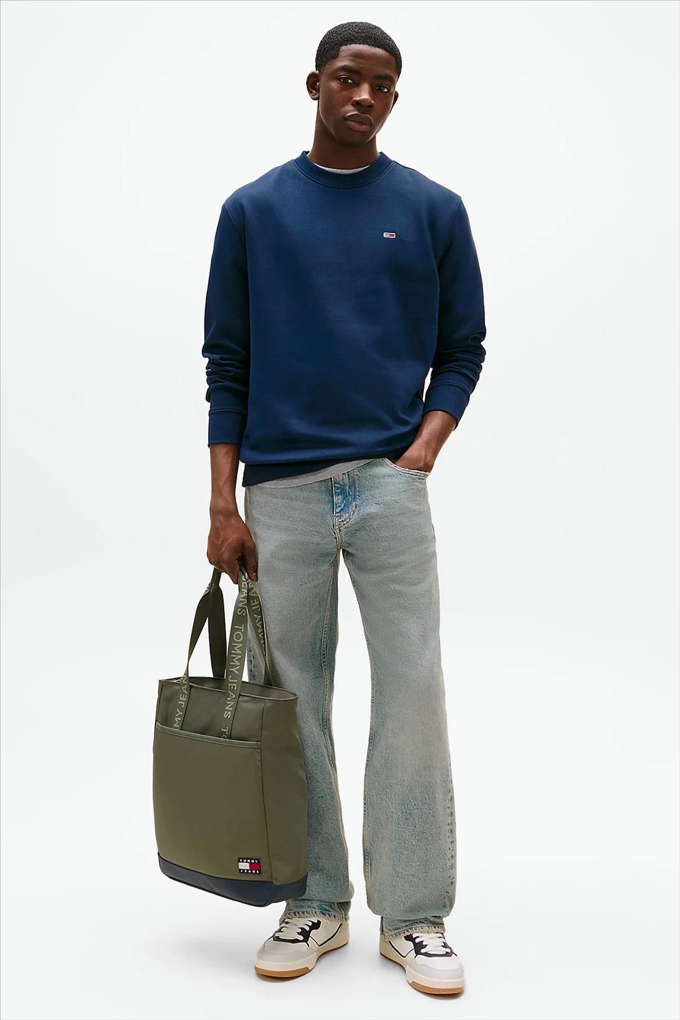 Tommy Jeans - Donkerblauwe Regular Flag sweater