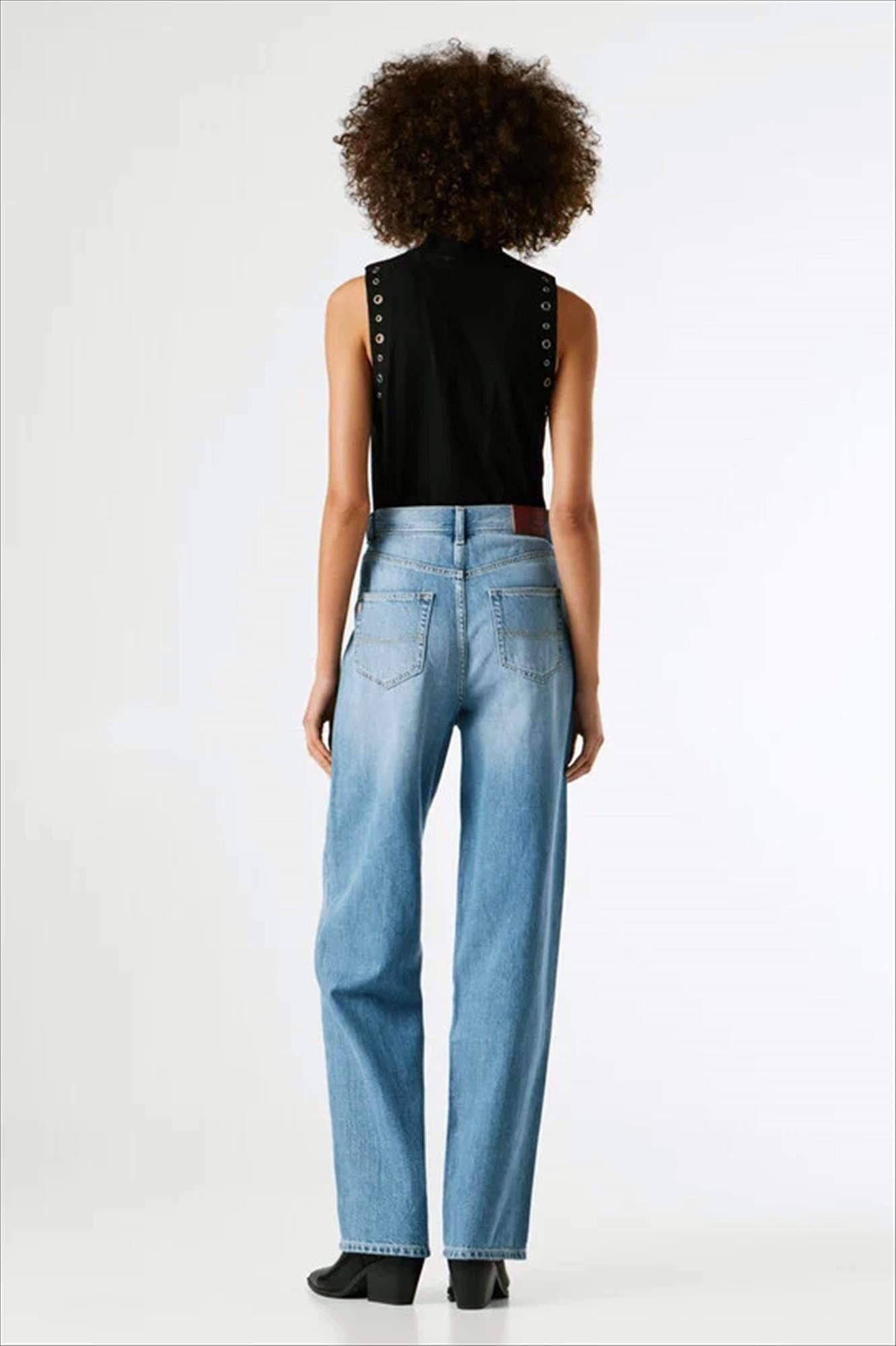 Pepe Jeans London - Blauwe Addison barrel jeans