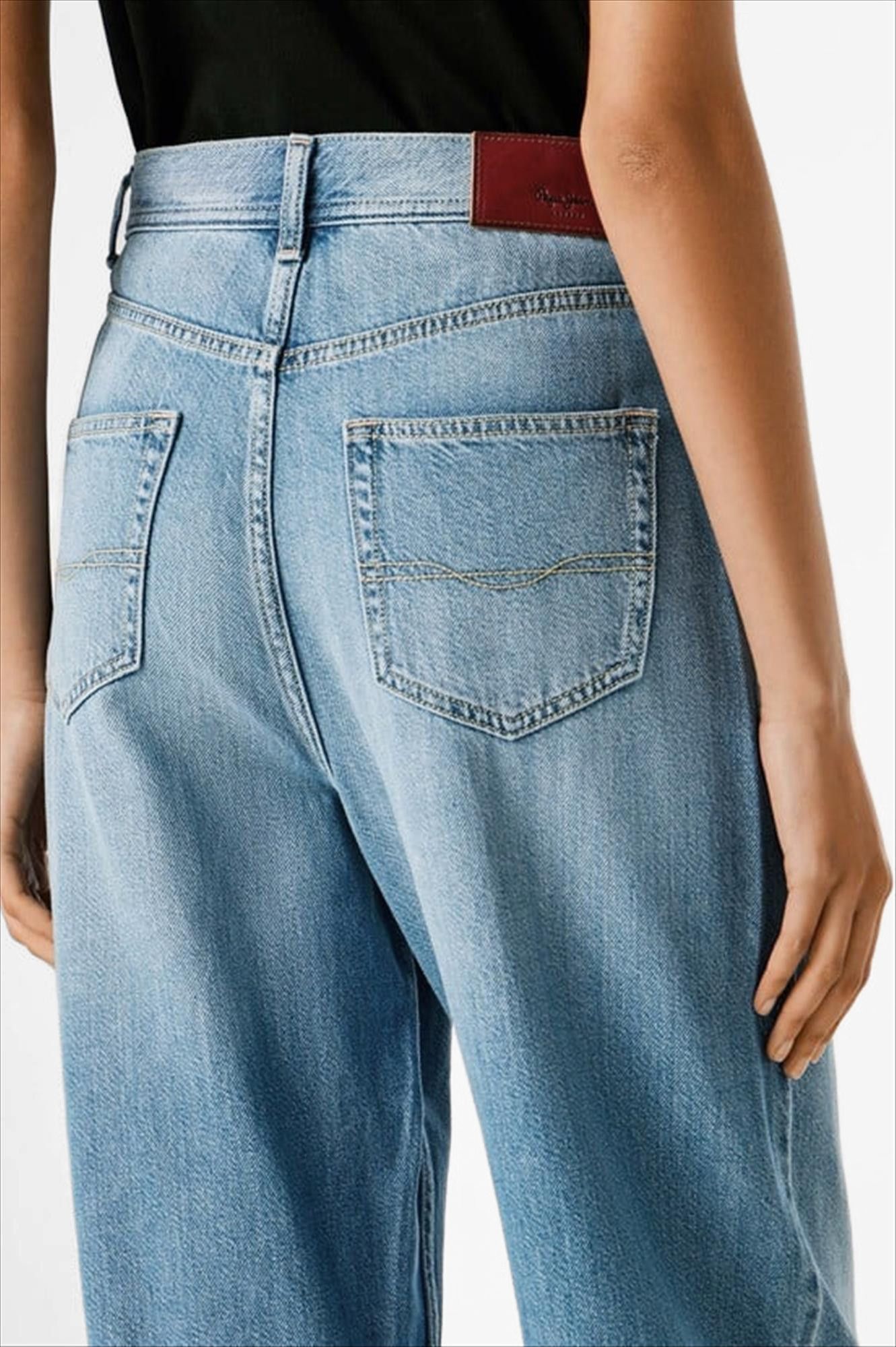 Pepe Jeans London - Blauwe Addison barrel jeans