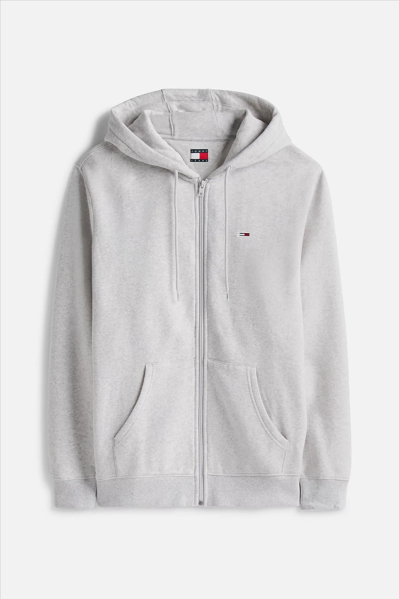 Tommy Jeans - Donkerblauwe Regular Flag Zip hoodie
