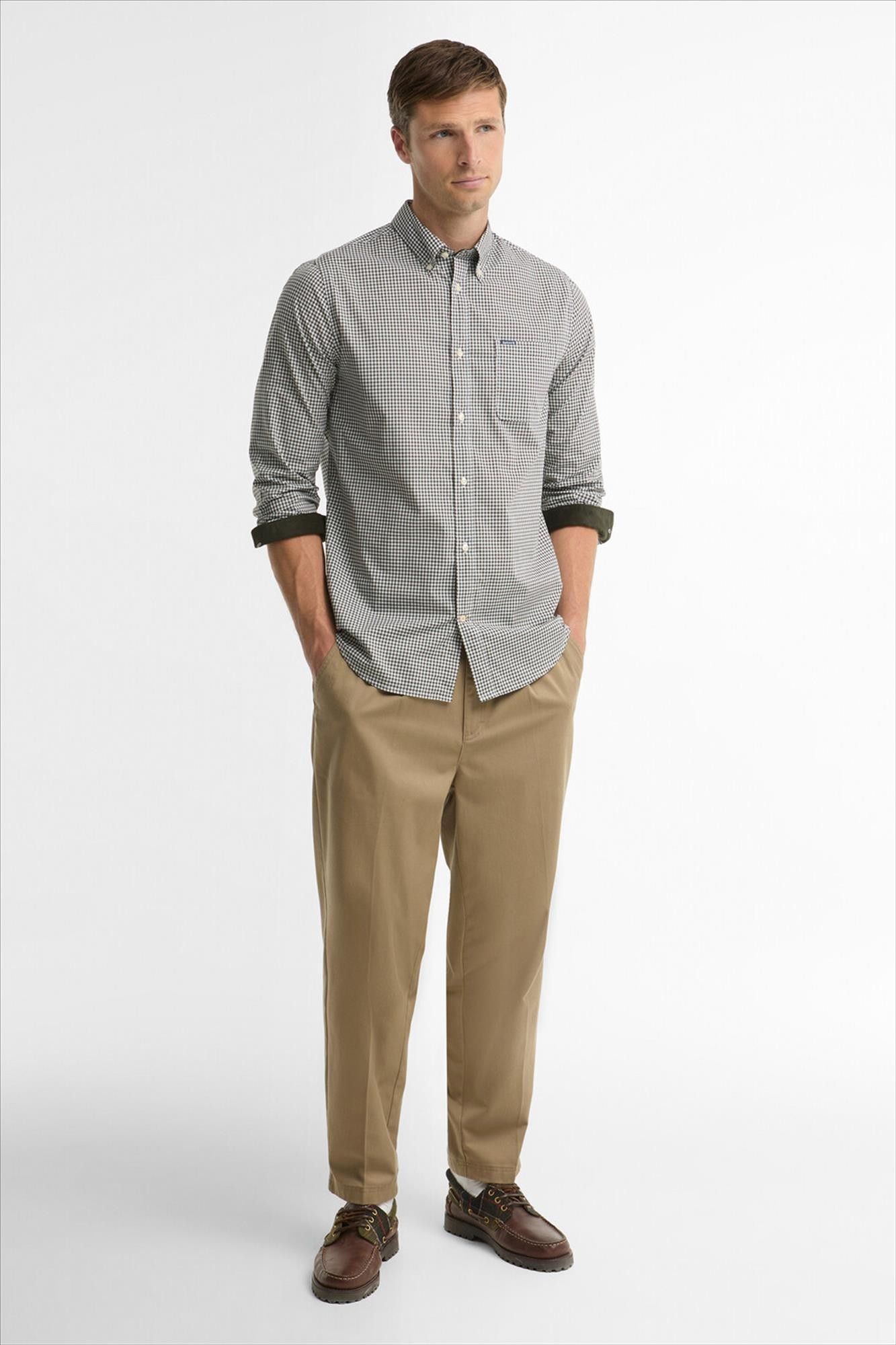 Barbour - Ecru-Kaki Harbourwall tailored hemd