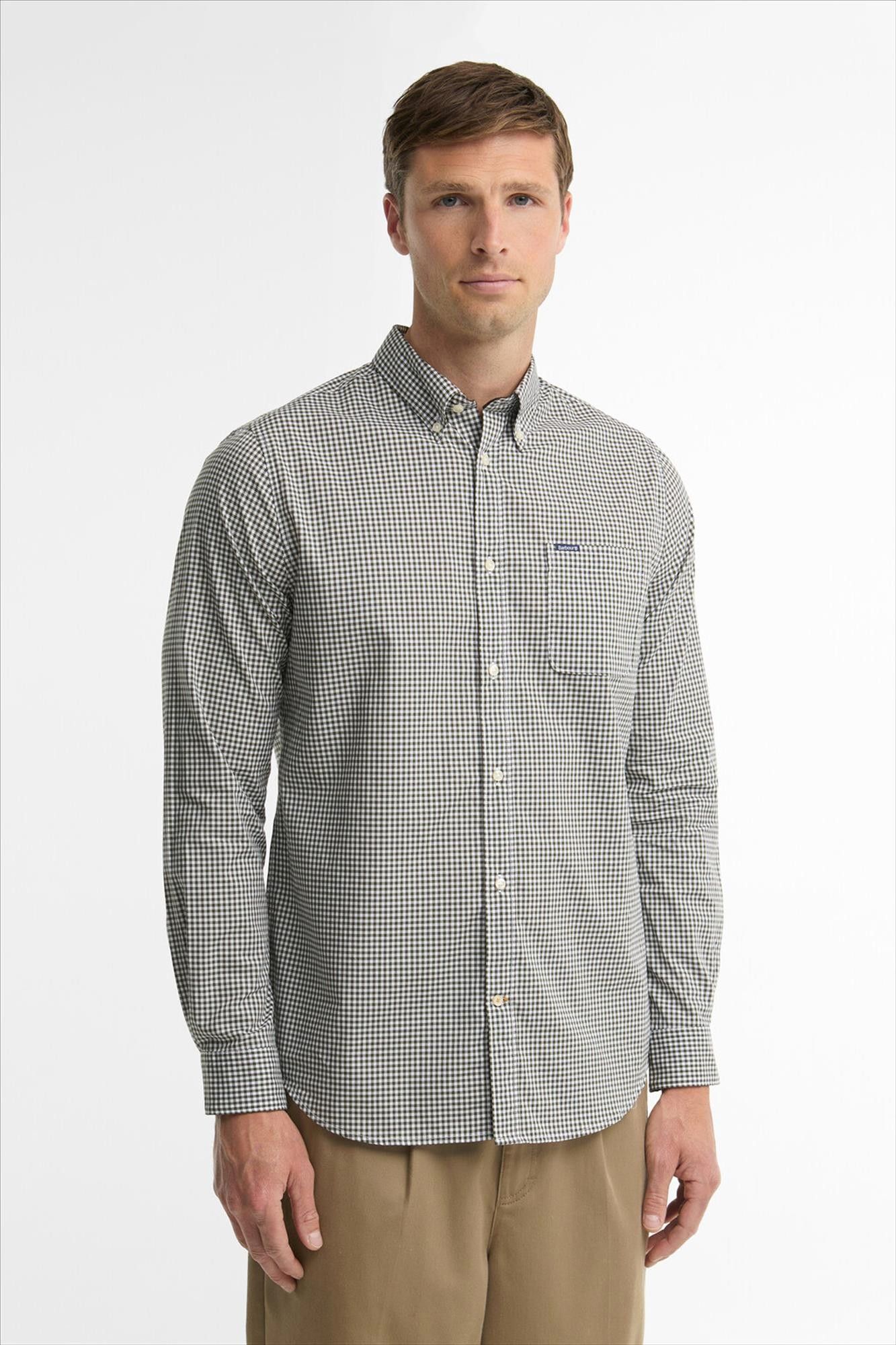 Barbour - Ecru-Kaki Harbourwall tailored hemd