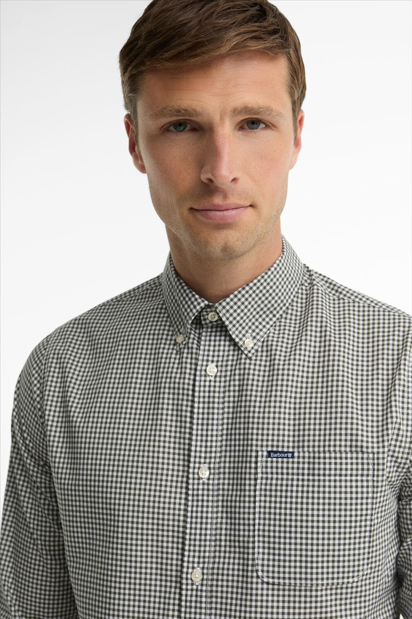 Barbour - Ecru-Kaki Harbourwall tailored hemd