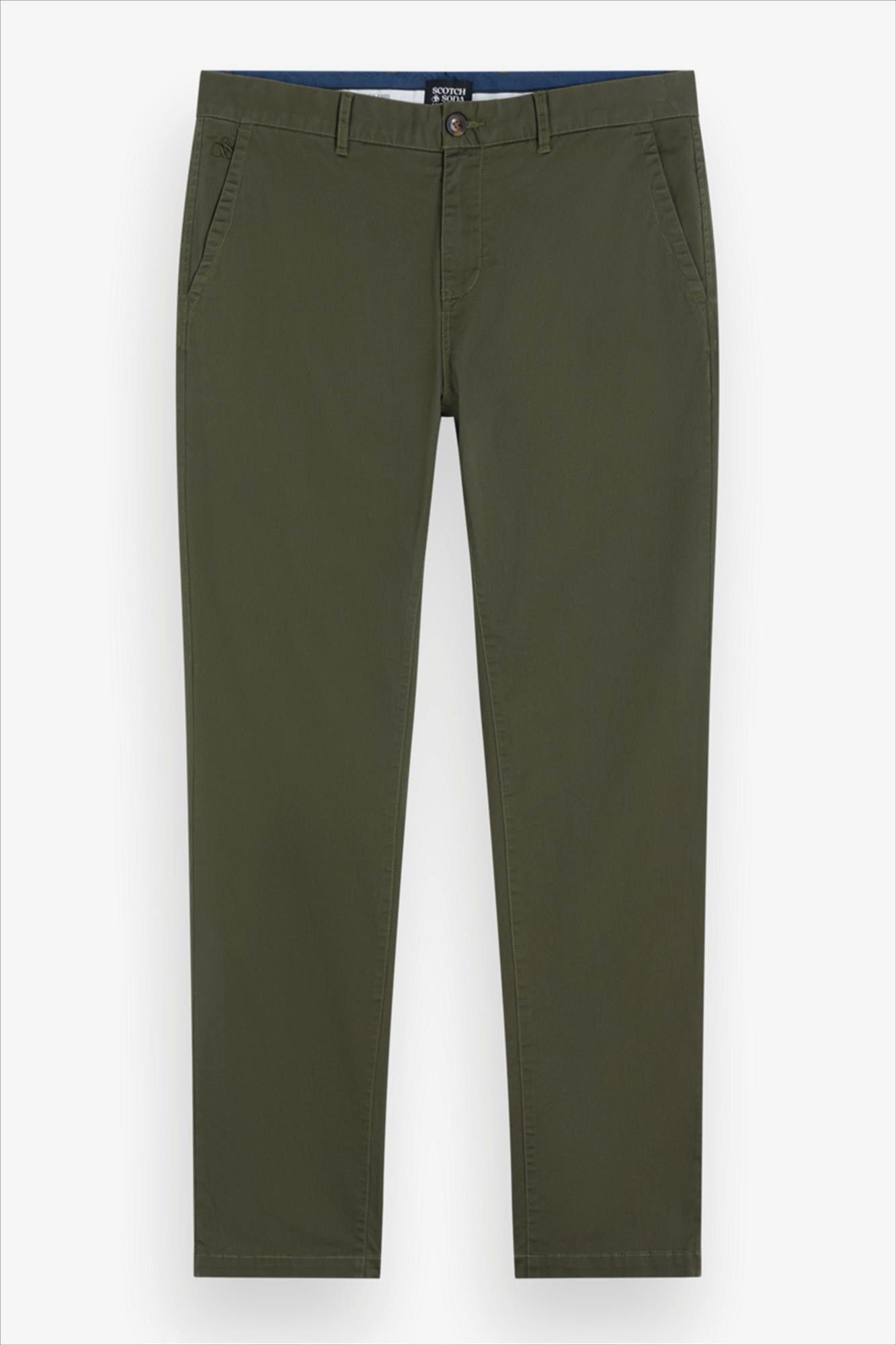 Scotch & Soda - Olijfgroene Stuart Slim chino