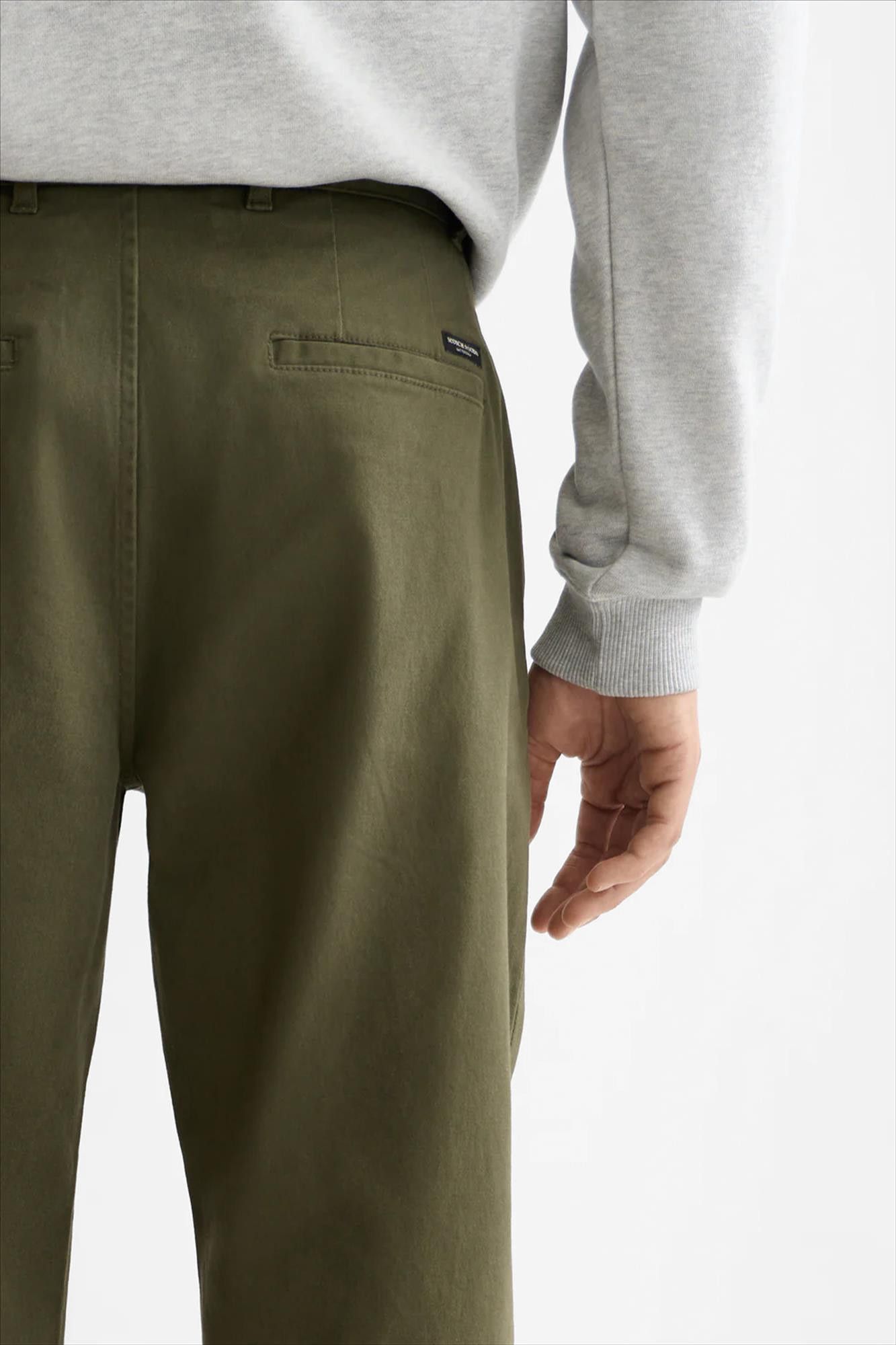 Scotch & Soda - Olijfgroene Stuart Slim chino