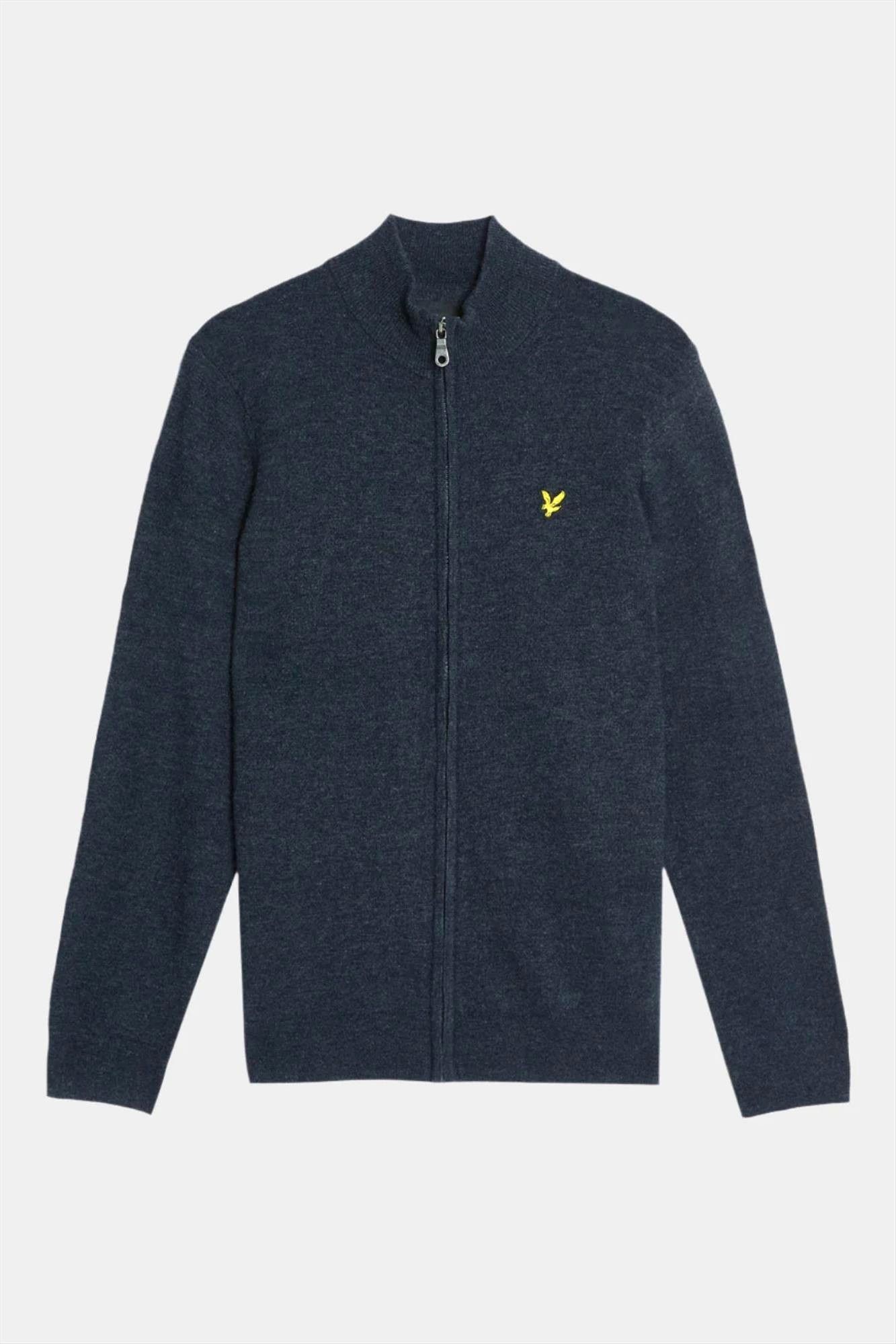 Lyle & Scott - Donkerblauwe Zip Through cardigan