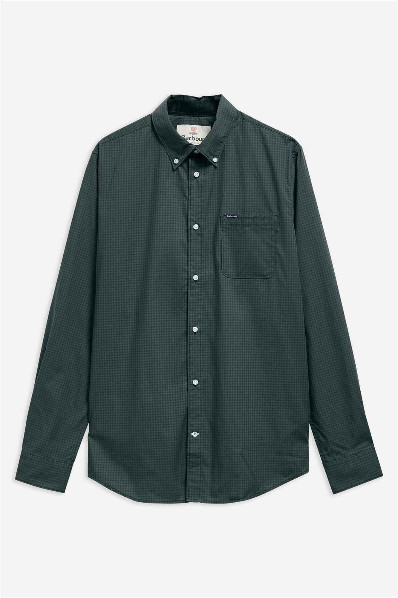 Barbour - Donkerblauw-Donkergroen Harbourwall tailored hemd